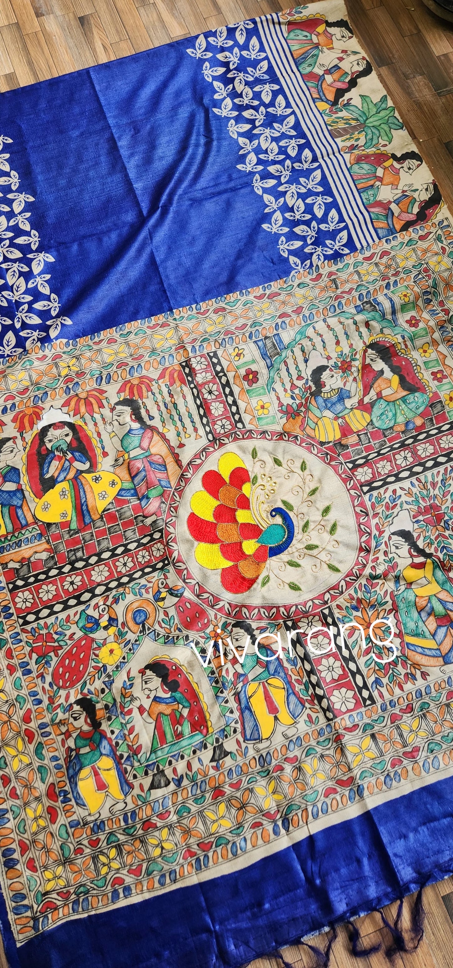 DESIGNER MADHUBANI ZARDOSI SAREE - WEDDING