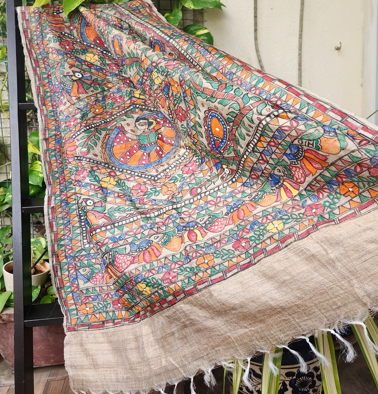 MADHUBANI SILK DUPATTA - Saawan