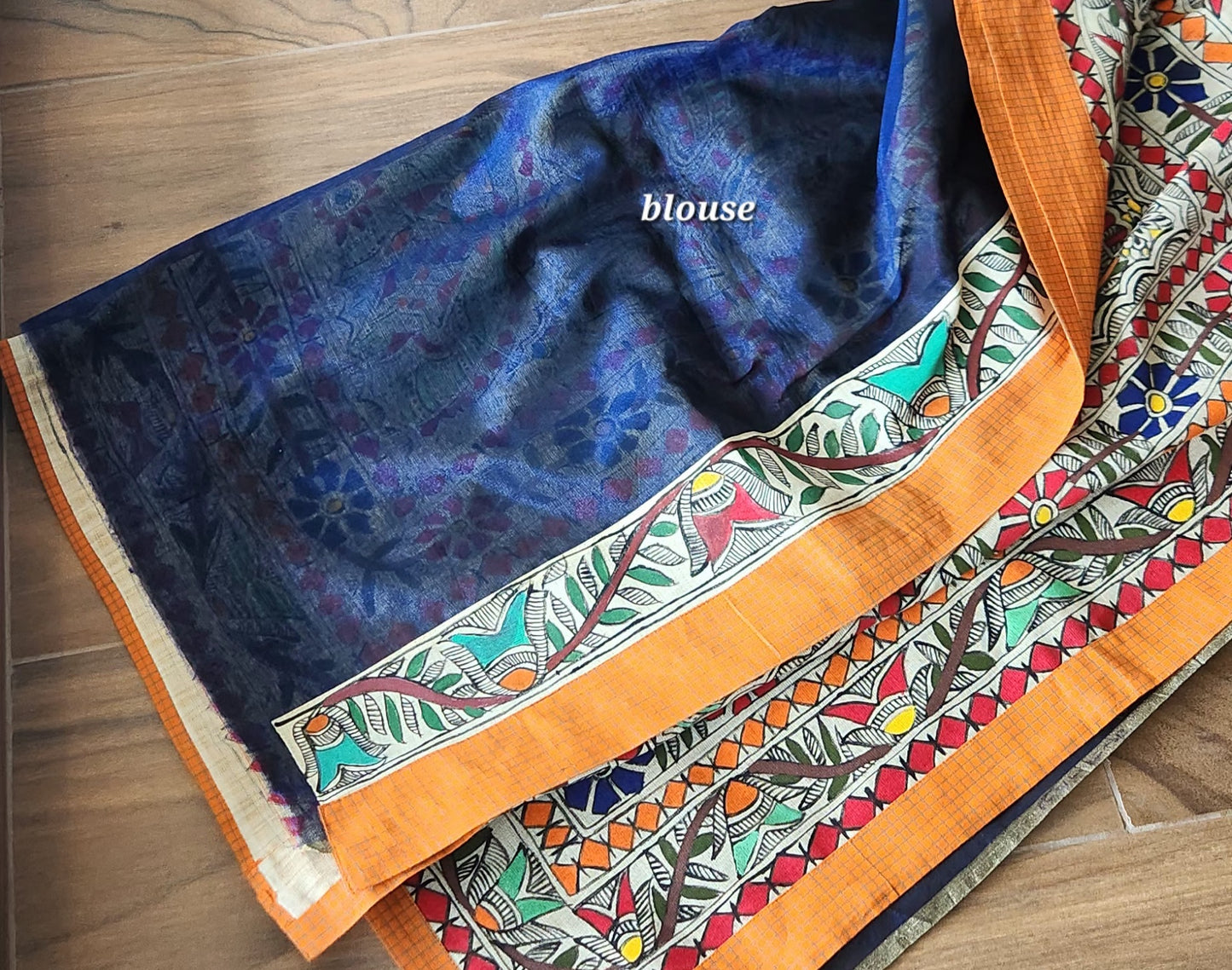 Madhubani saree cotton saree wedding gift anniversary gift diwali saree for Diwali Tree of Life Saree