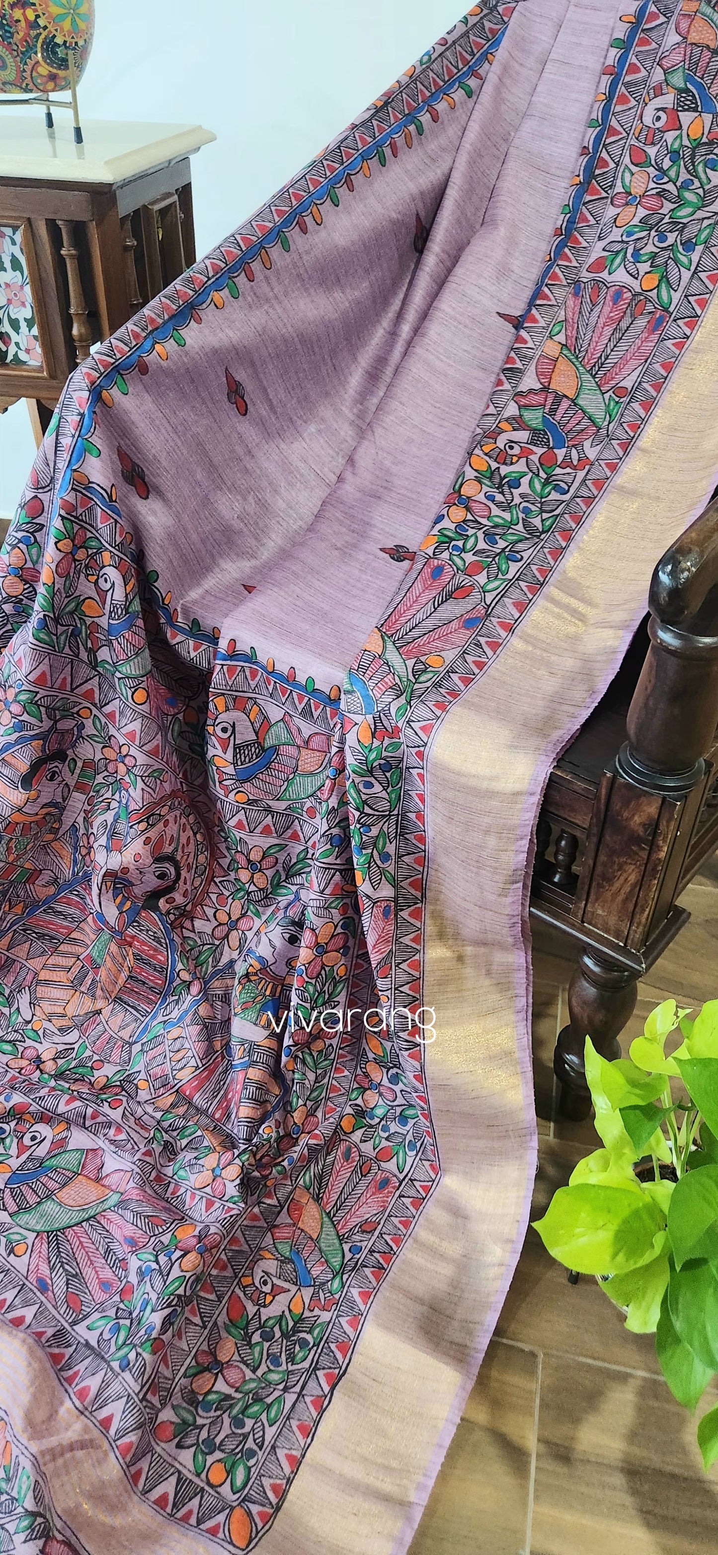 Madhubani saree kanha saree saree for gifting wedding saree 50th anniversary gift