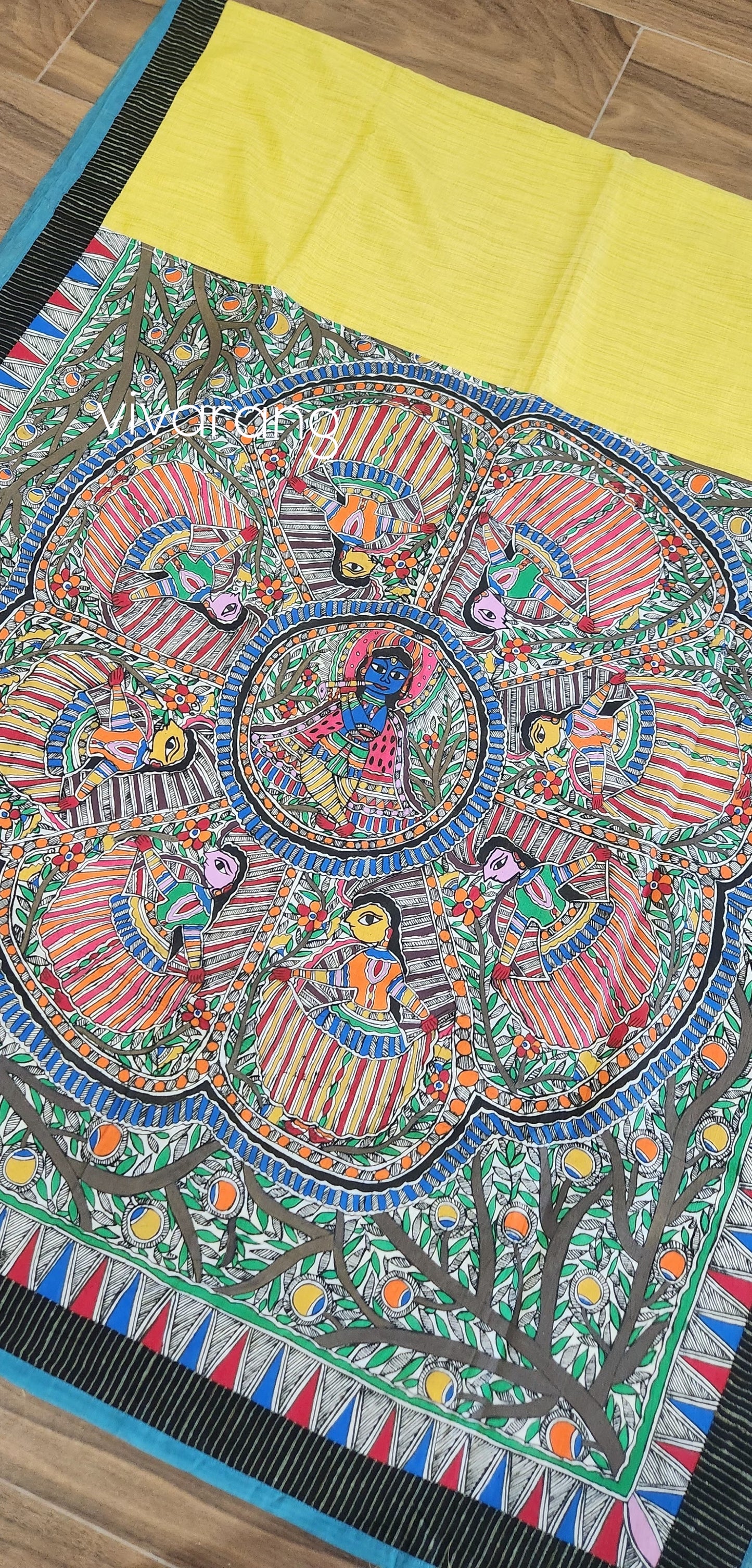 Madhubani saree wedding shopping haldi saree cotton saree handmade sarees Indian gifts