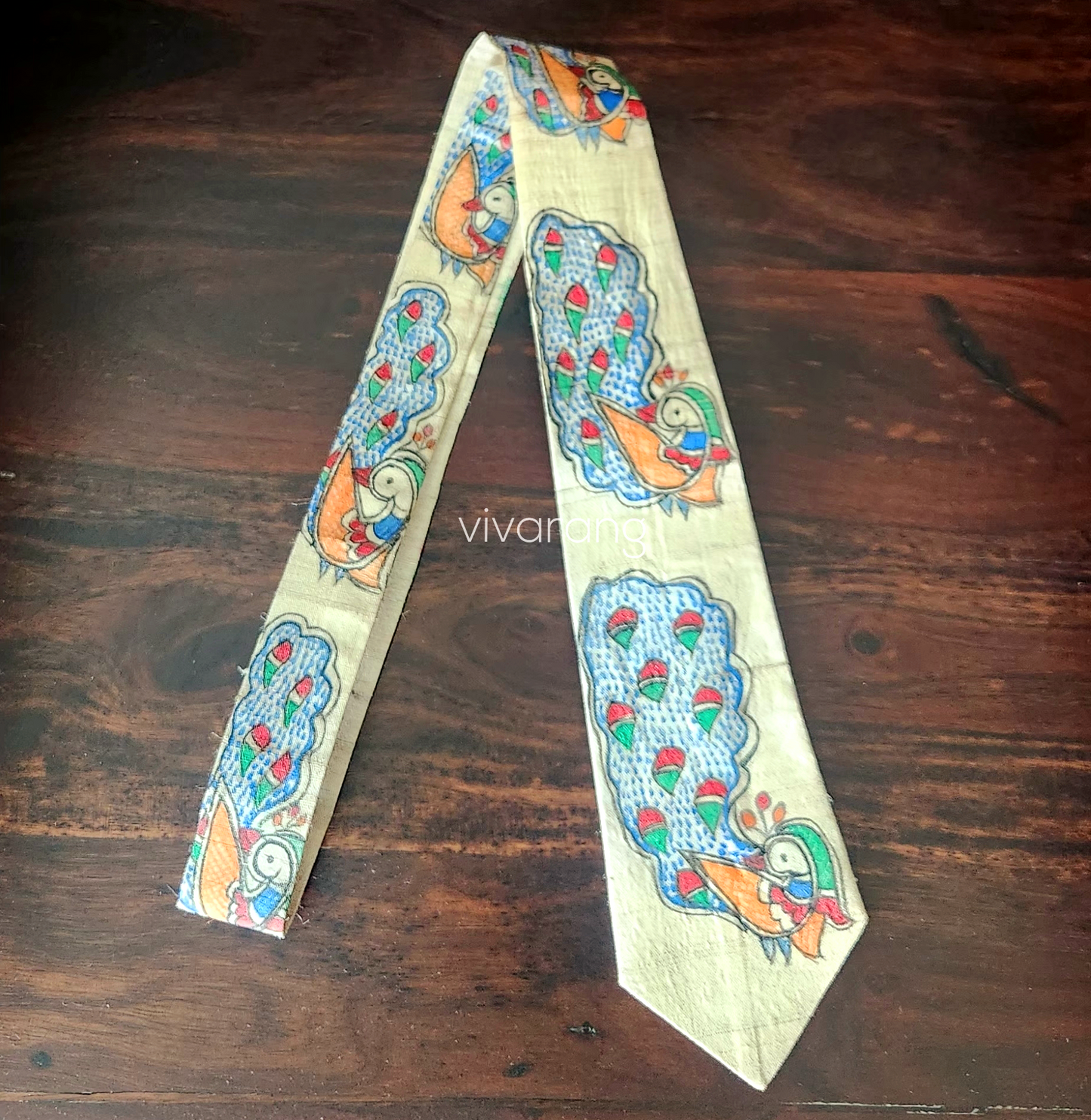 Madhubani tie handpainted tie corporate gifts wedding gift