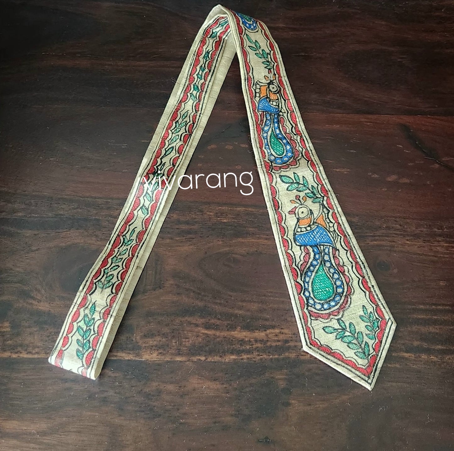 Madhubani tie handpainted tie corporate gifts wedding gift tie for bridegroom