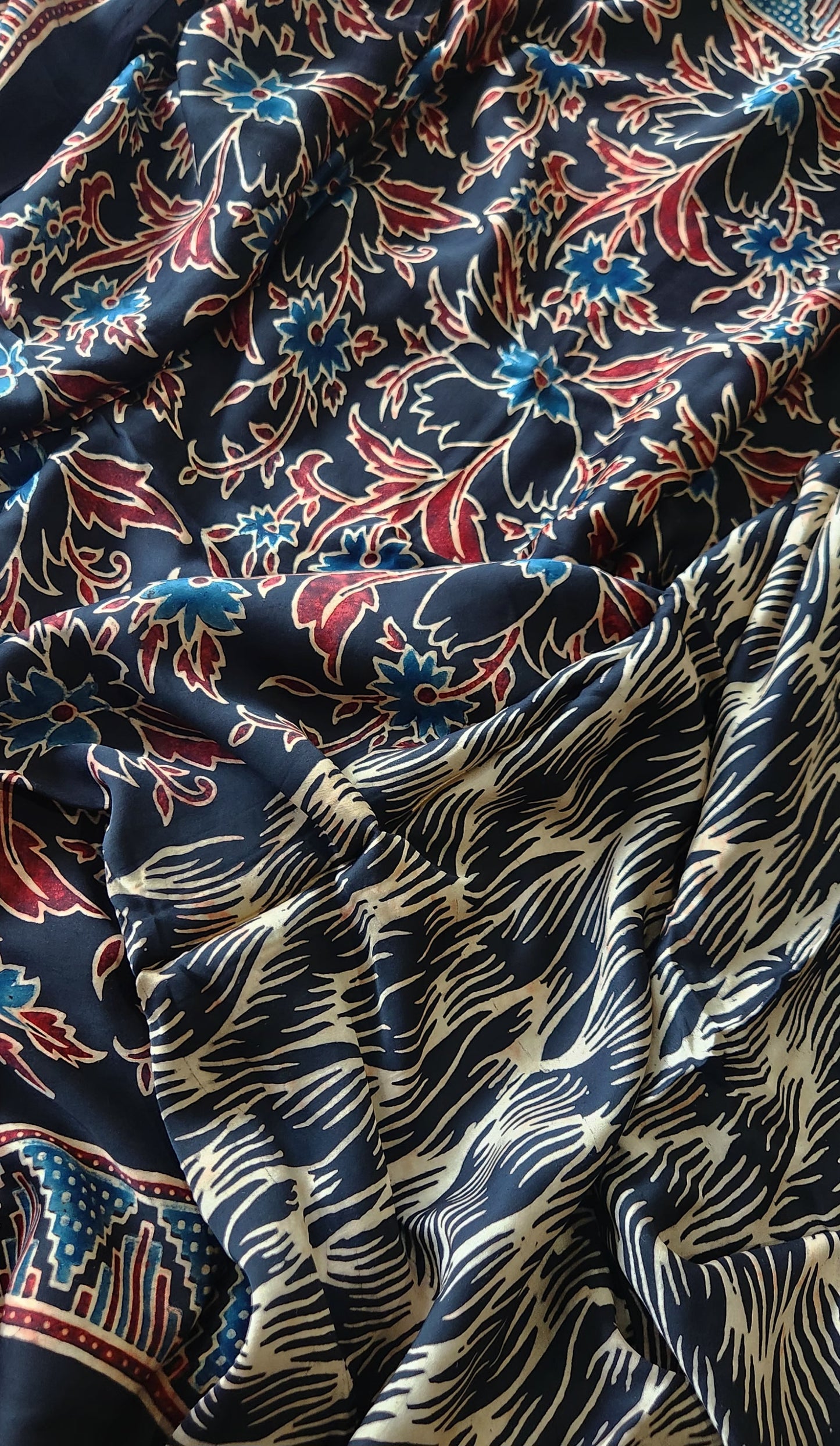 Anniversary gift Birthday gift saree 50th birthday Ajrakh saree