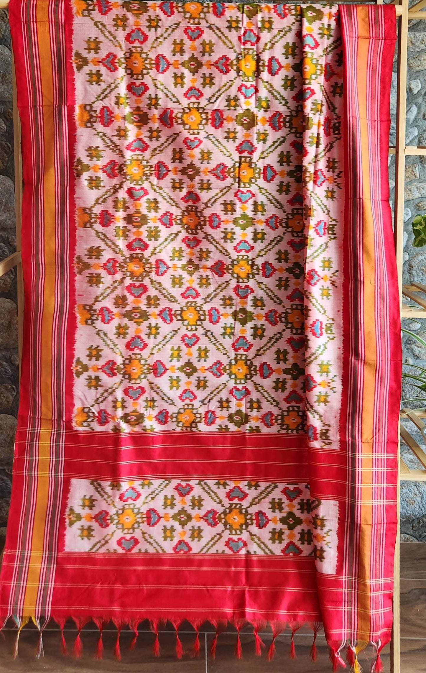 PInk Red dupatta silk dupatta patola dupatta wedding dupatta Indian gifts