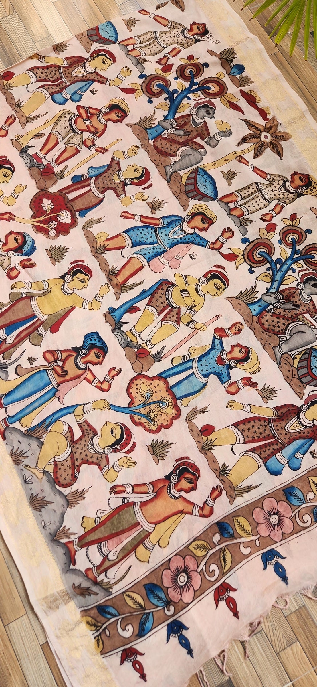 kalamkari dupatta pen kalamkari