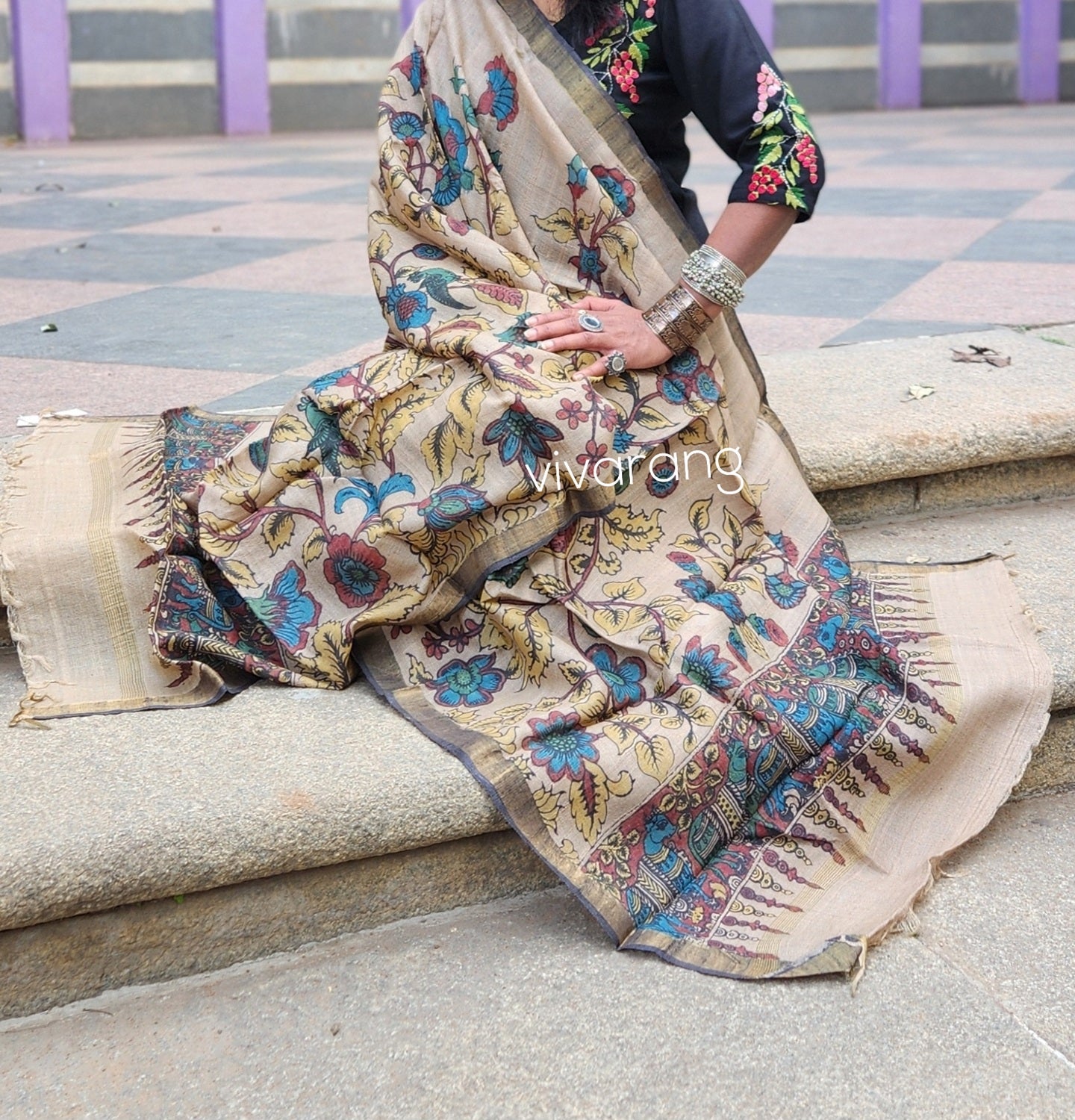 KALAMKARI SILK DUPATTA