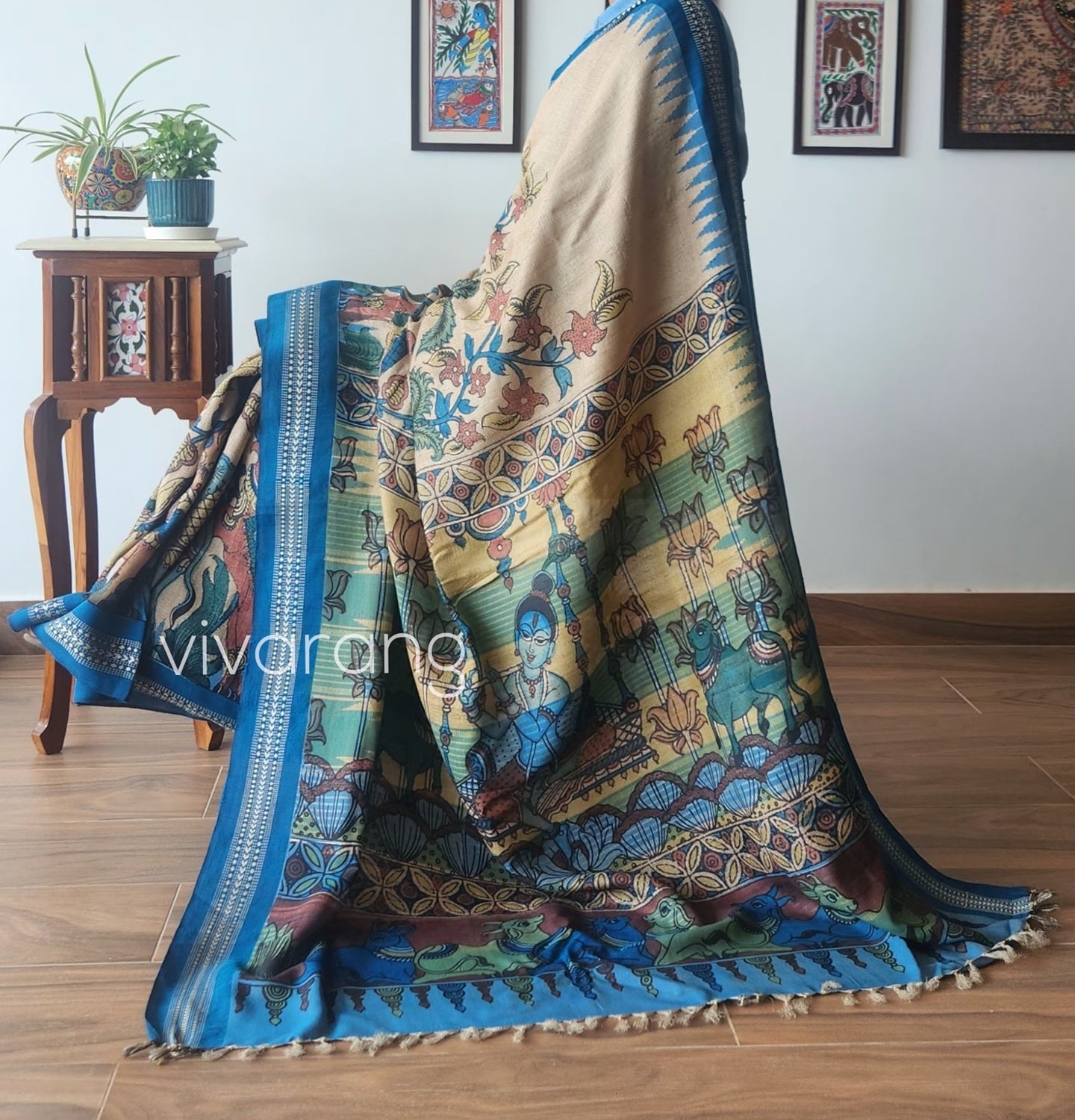 VIDARBHA TUSSAR KALAMKARI SAREE