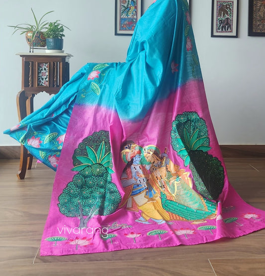 PICHWAI HANDPAINTED SAREE