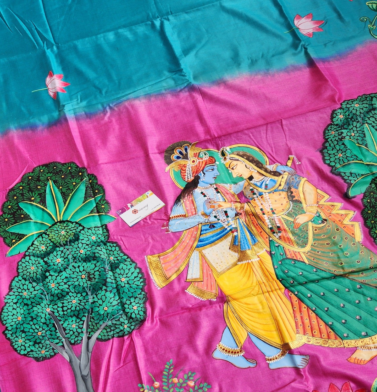 PICHWAI HANDPAINTED SAREE