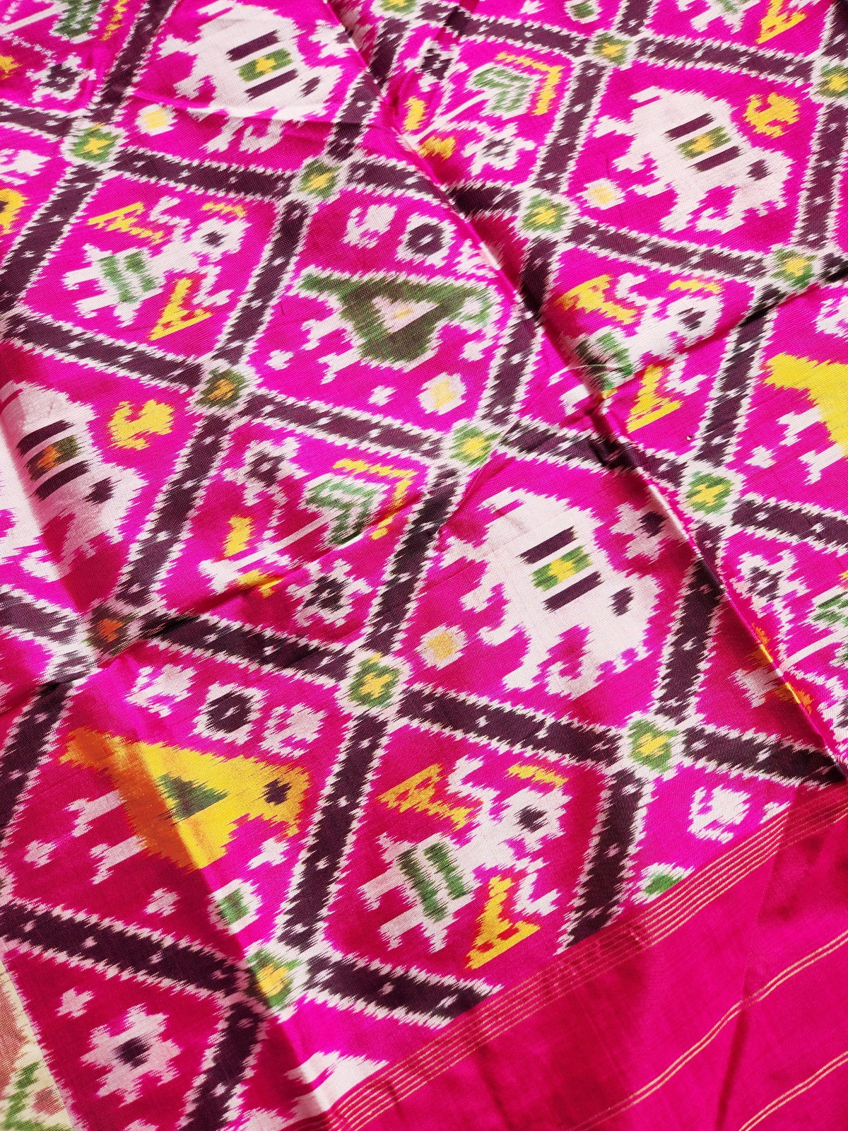 Patola Silk Dupatta Pink dupatta Handloom Indian gifts Wedding Shopping ikat dupatta