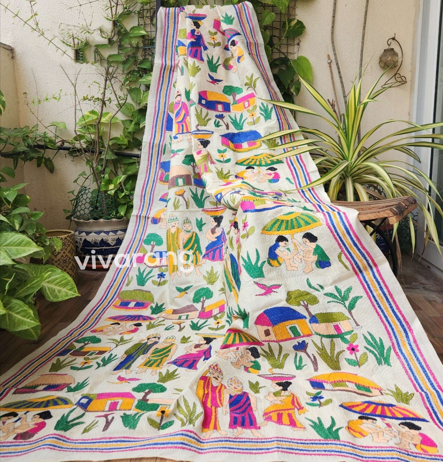 VILLAGE WEDDING KANTHA DUPATTA