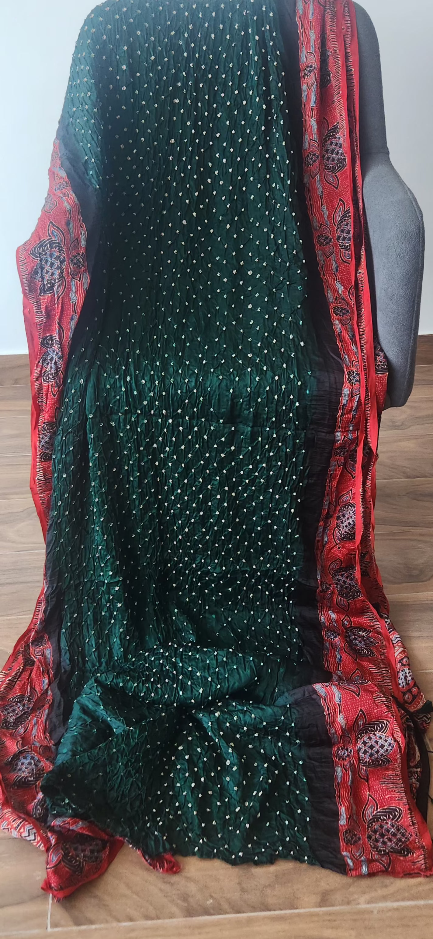 AJRAKH BANDHANI SILK SAREE