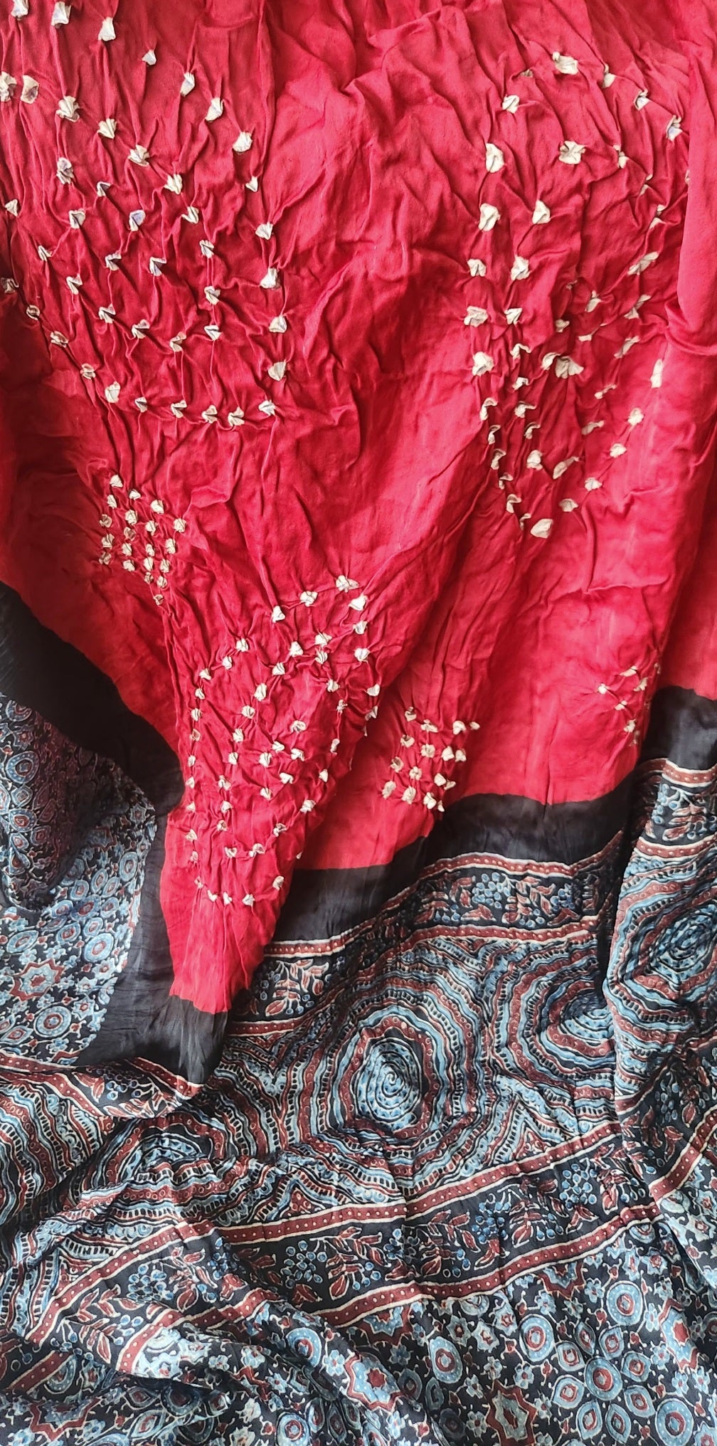 AJRAKH BANDHANI SILK SAREE
