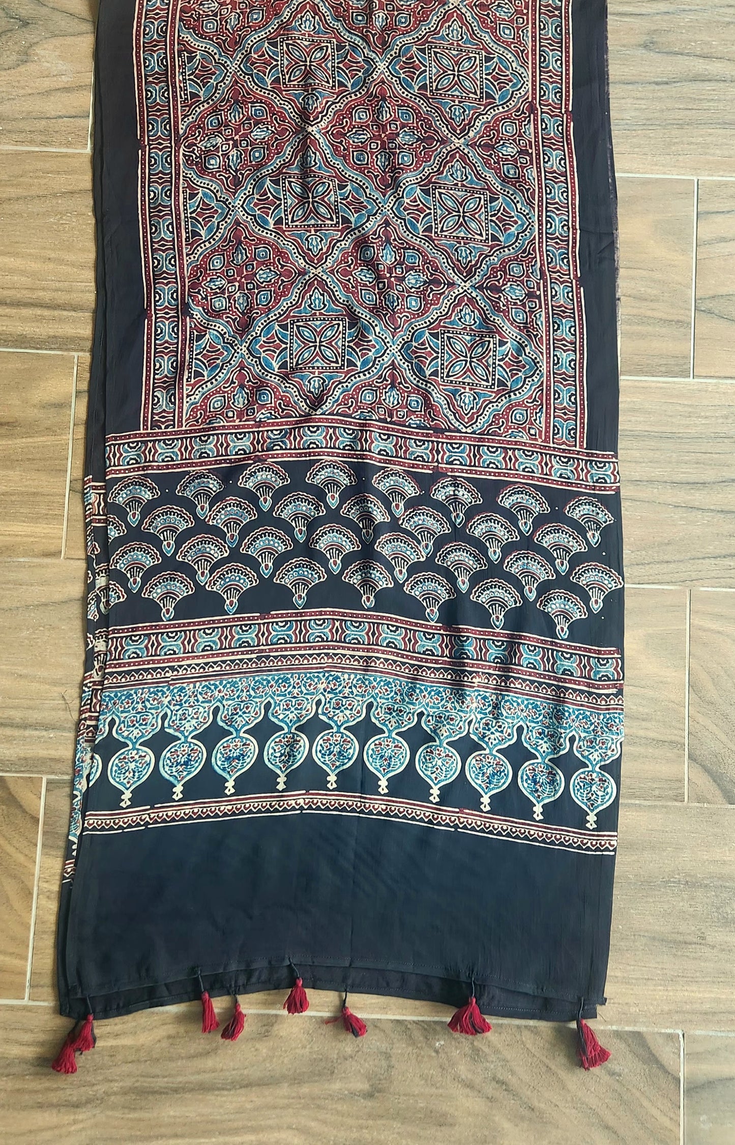 Ajrakh stole Indian gifts handmade gifts corporate gifts scarf