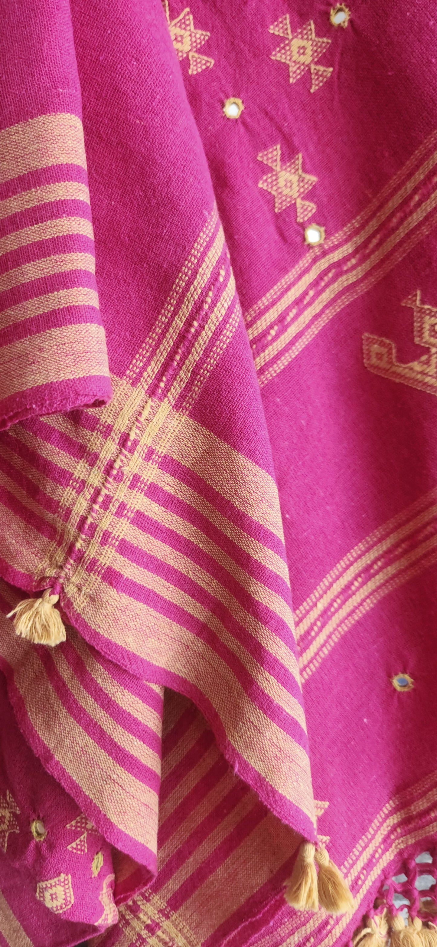 bhujodi dupatta officewear dupatta designer dupattacotton dupatta handloom dupatta Indian gifts Pink dupatta mirrorwork dupatta