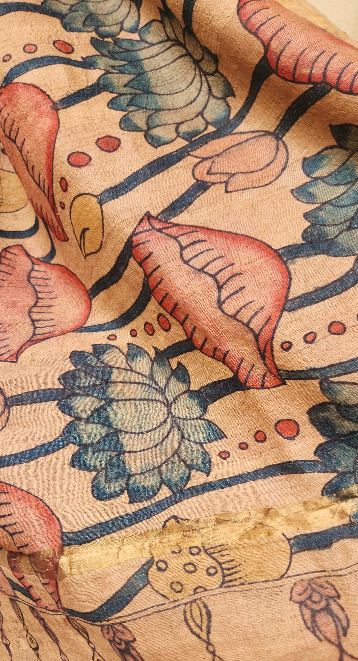 KALAMKARI BLUE LOTUS