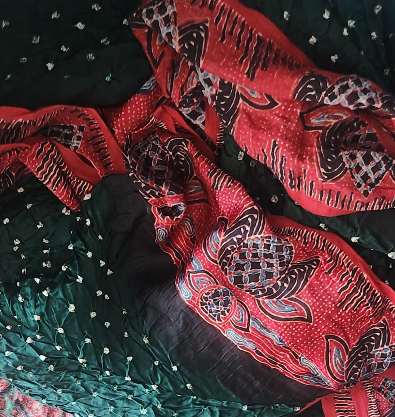 AJRAKH BANDHANI SILK SAREE