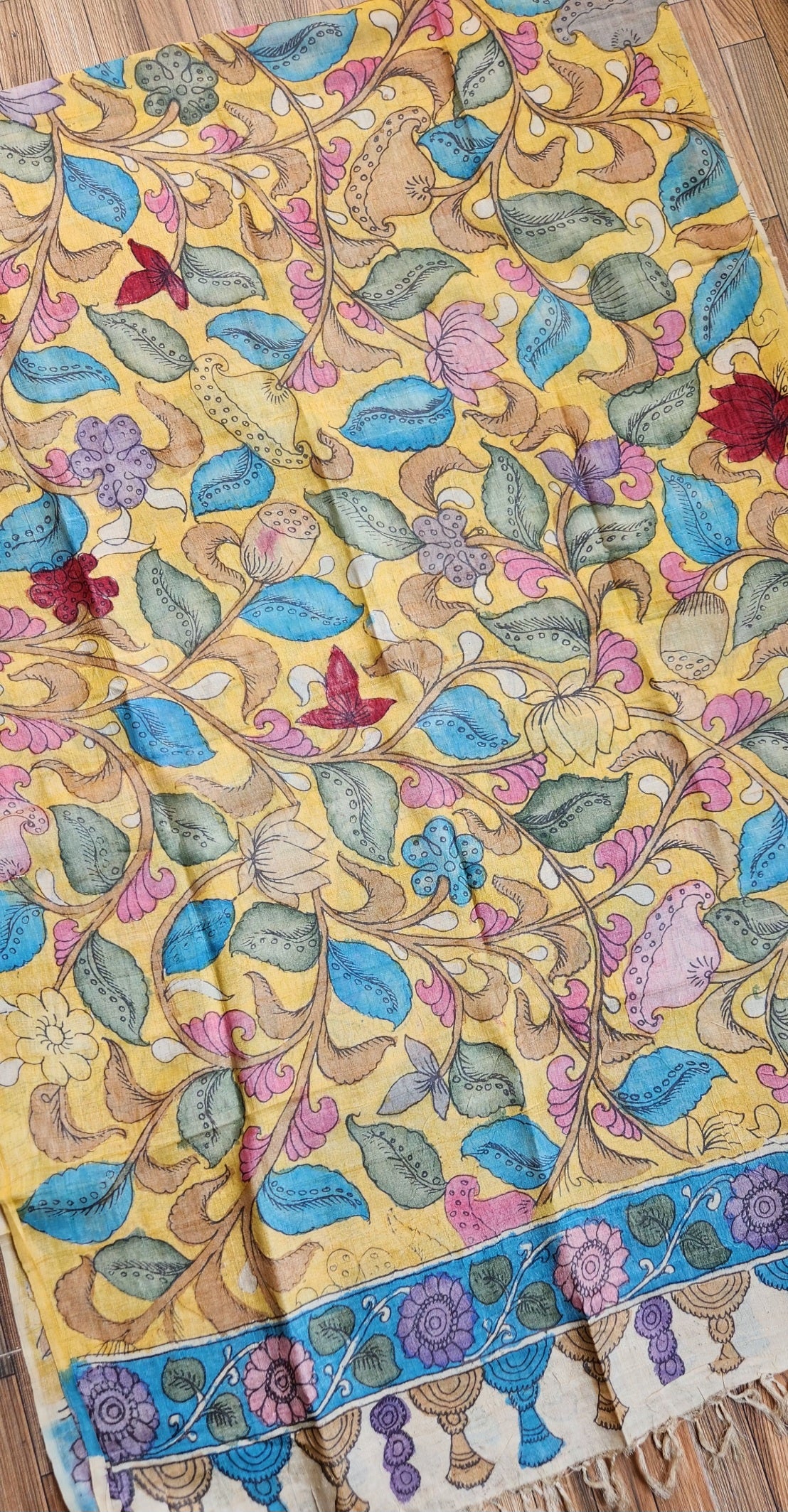 kalamkari dupatta pen kalamkari