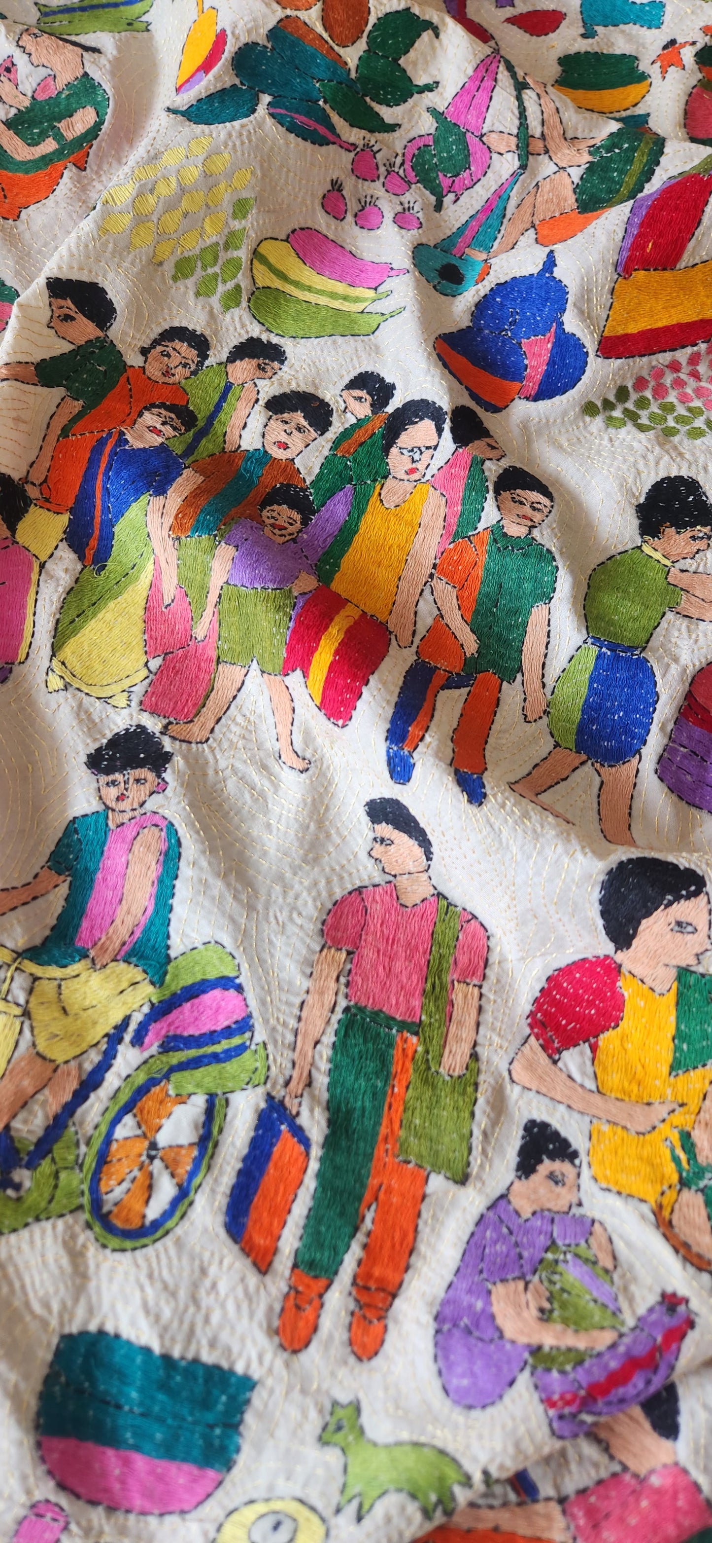 kantha dupatta designer dupatta Indian wedding Indian gifts gifts for her one of a kind dupatta Shekantha craftyle