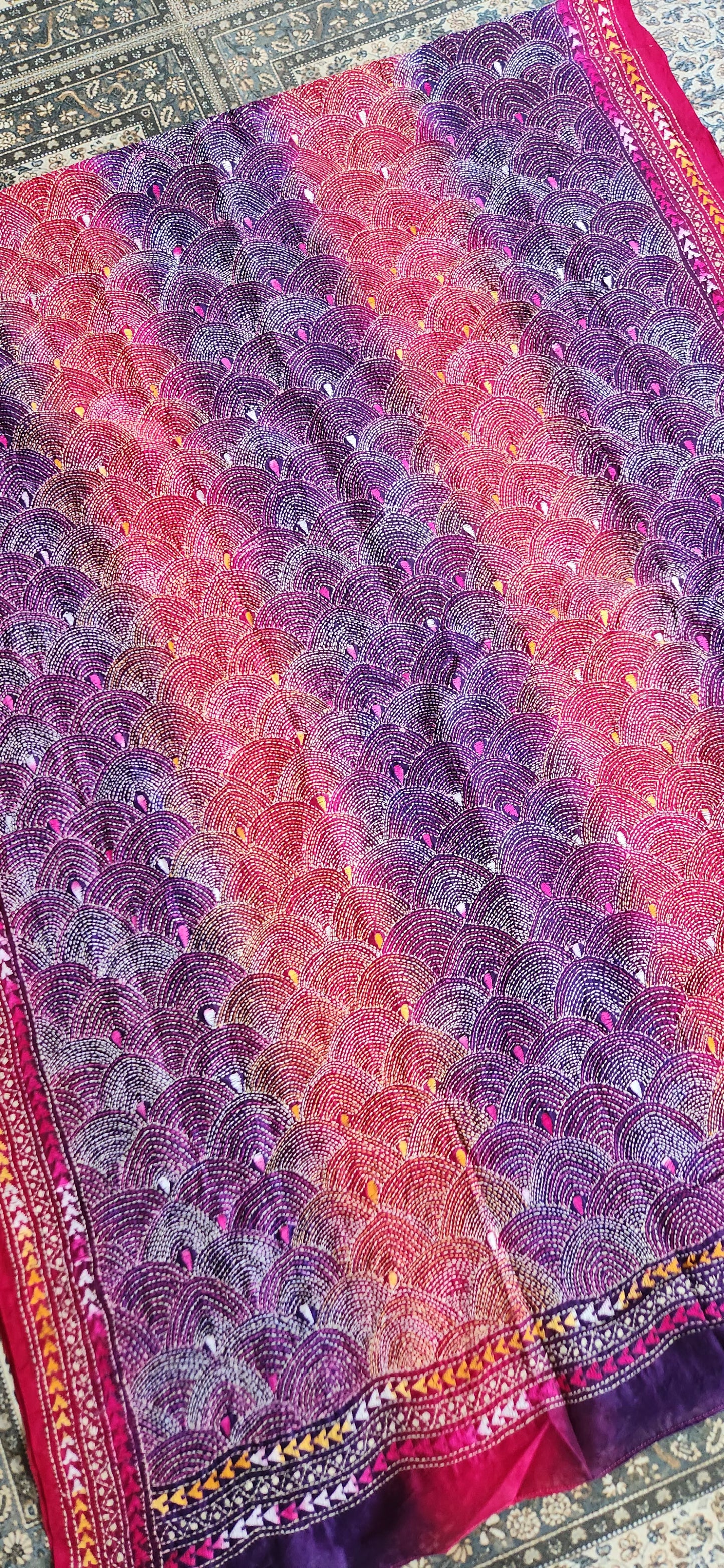 kantha dupatta pink dupatta
