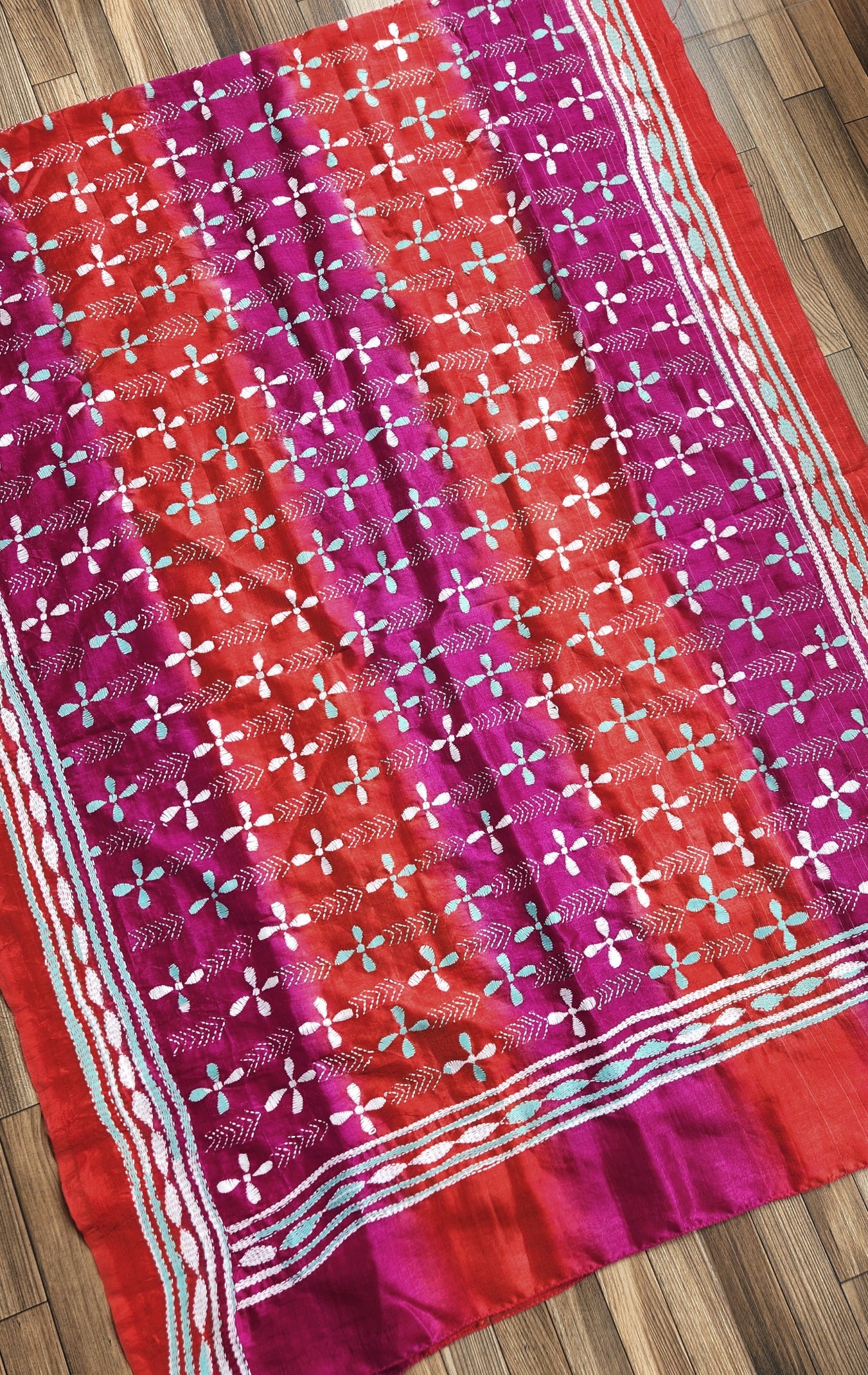 kantha dupatta pink dupatta