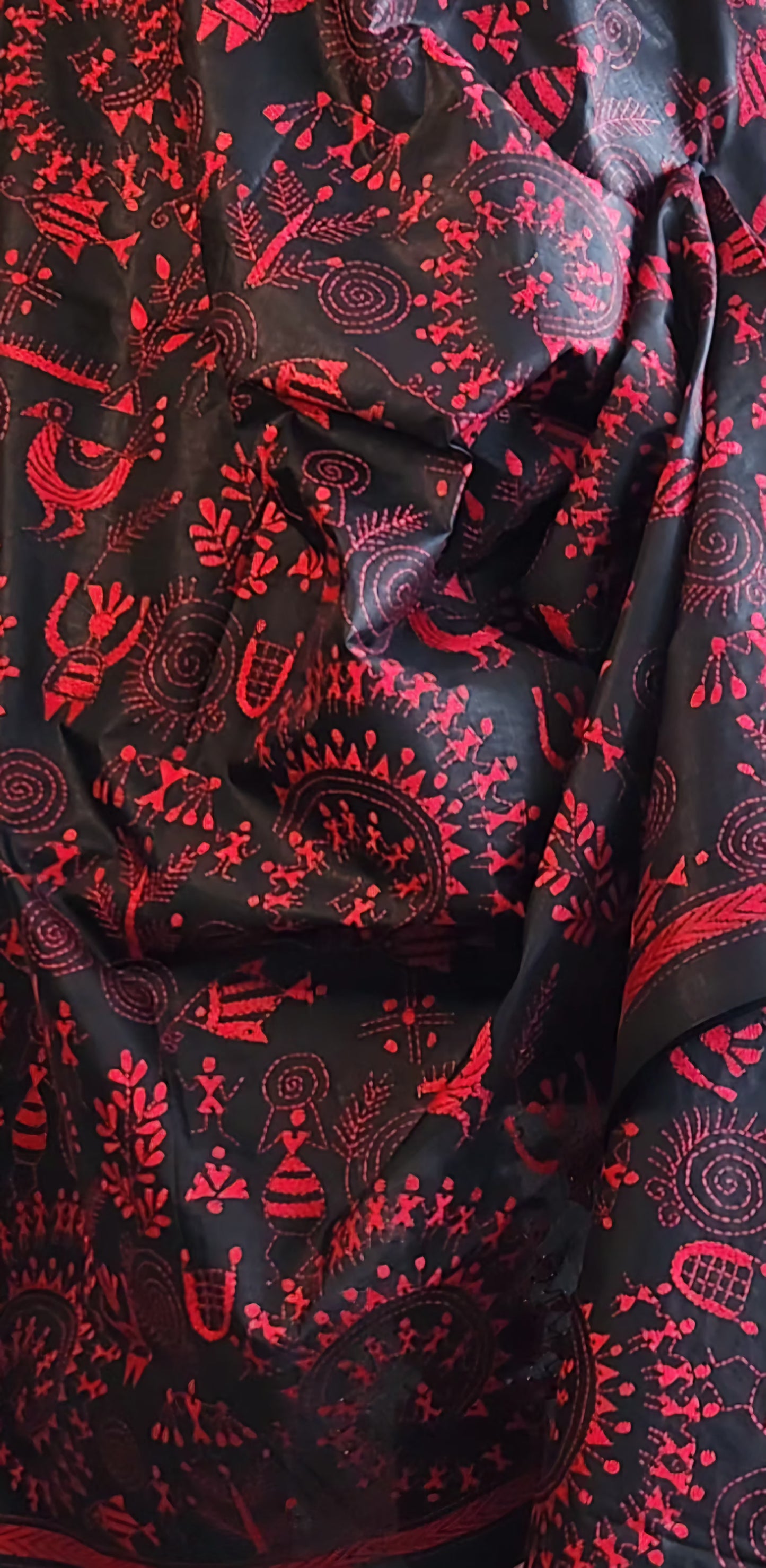 kantha dupatta shekantha black dupatta handmade dupatta Indian gifts