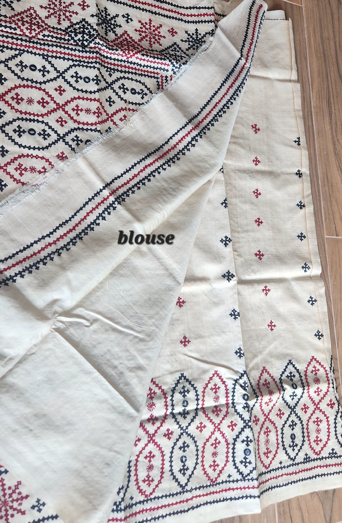 kutchwork saree silk saree offwhite saree saree for MOm saree for gifting handmade