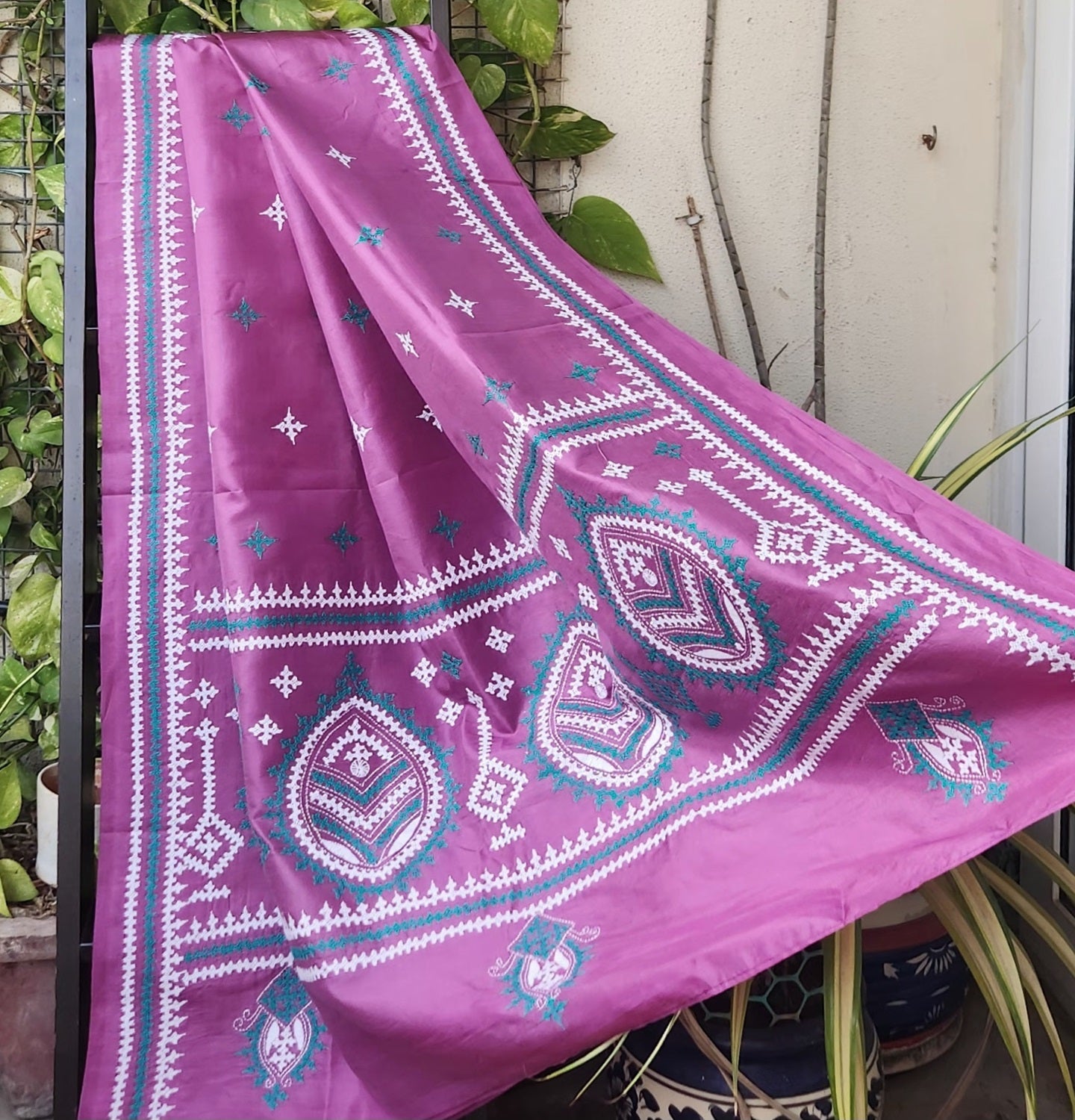 KUTCHWORK SILK DUPATTA