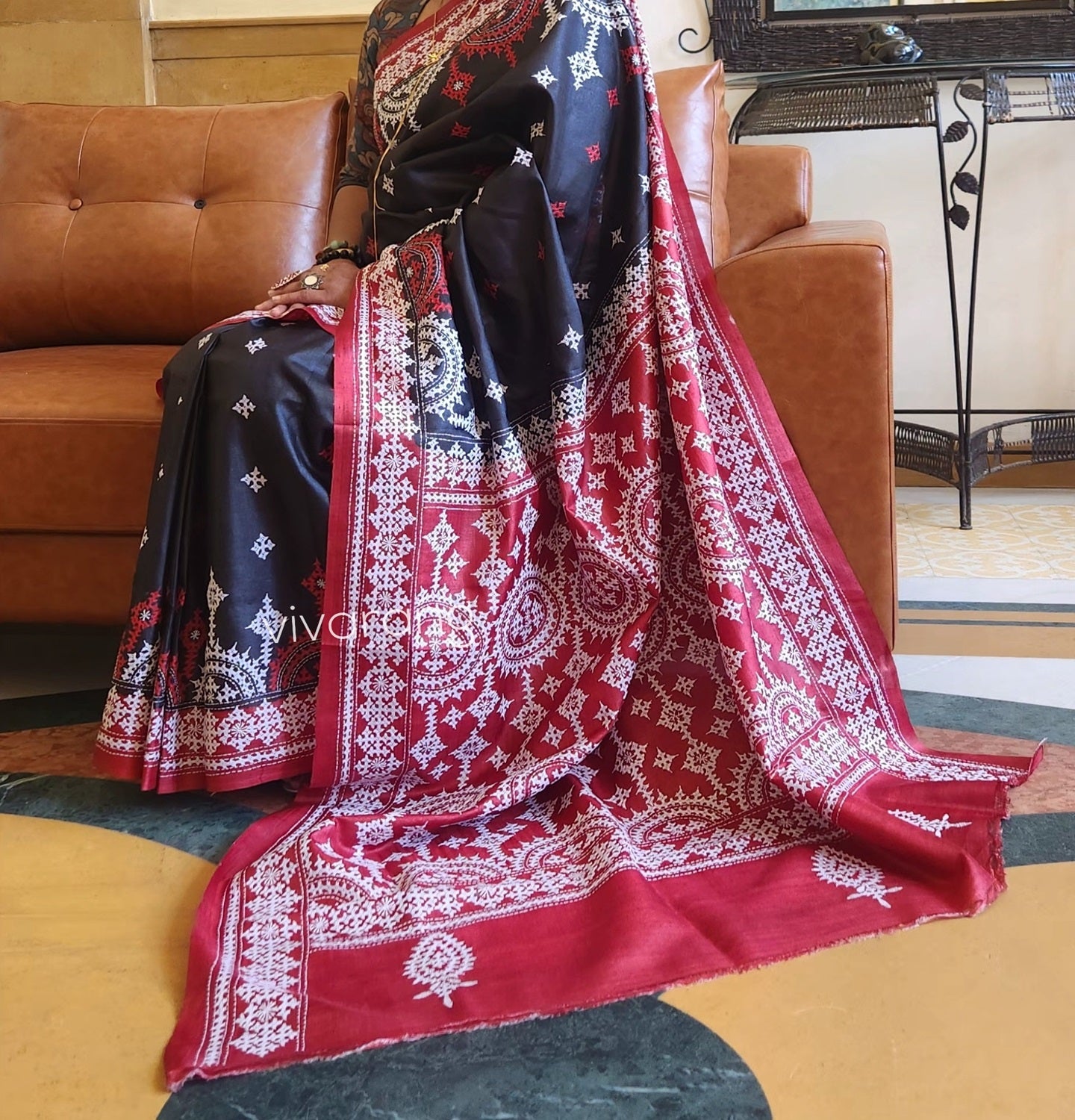 DESIGNER KUTCHWORK SILK SAREE