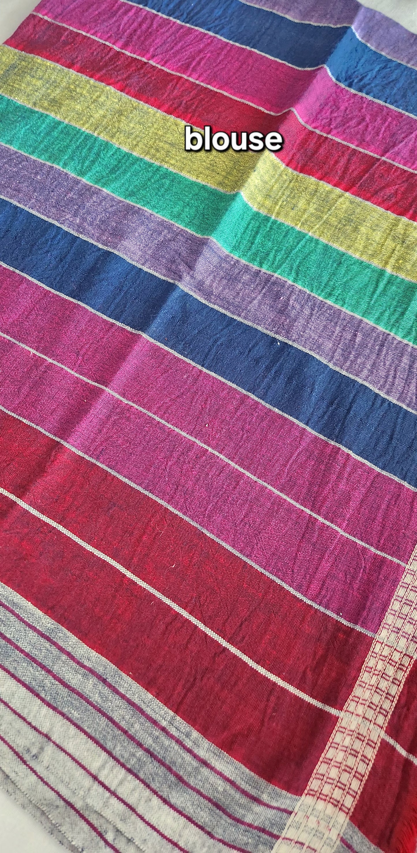 Bhujodi saree cotton saree colorful saree rainbow colors rainbow bhujodi Indian gifts saree for gifting
