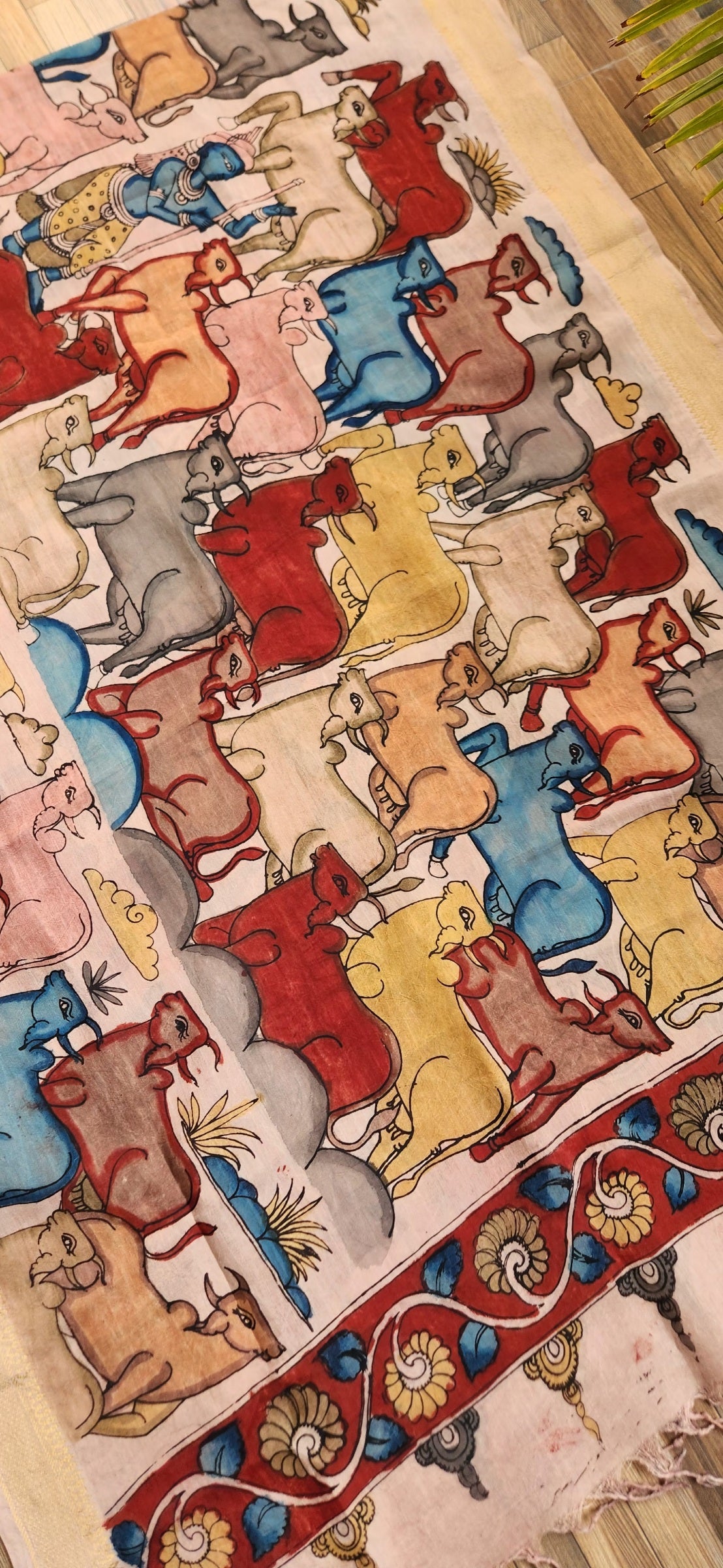 kalamkari dupatta pen kalamkari