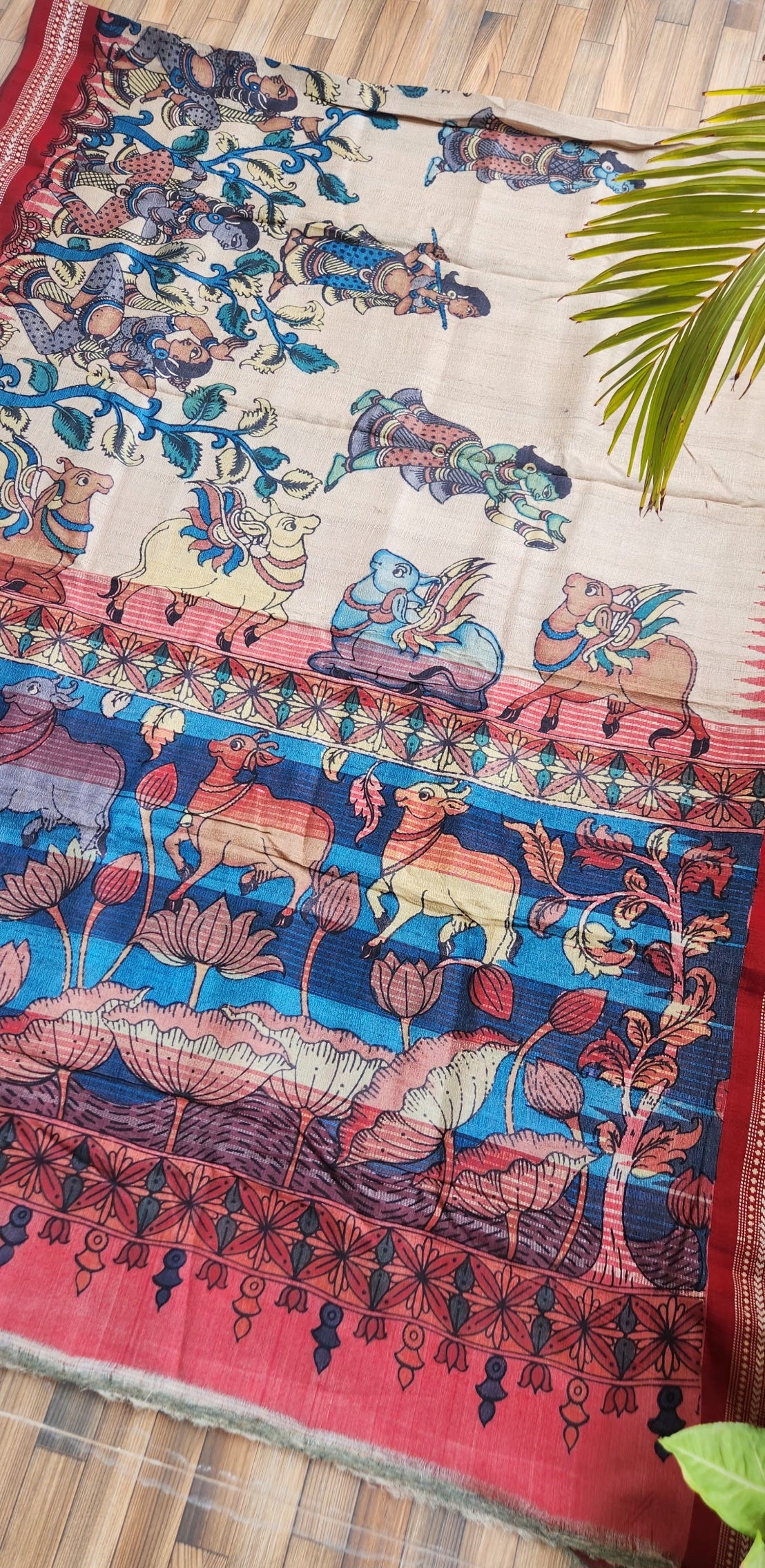 VIDARBHA TUSSAR KALAMKARI SAREE