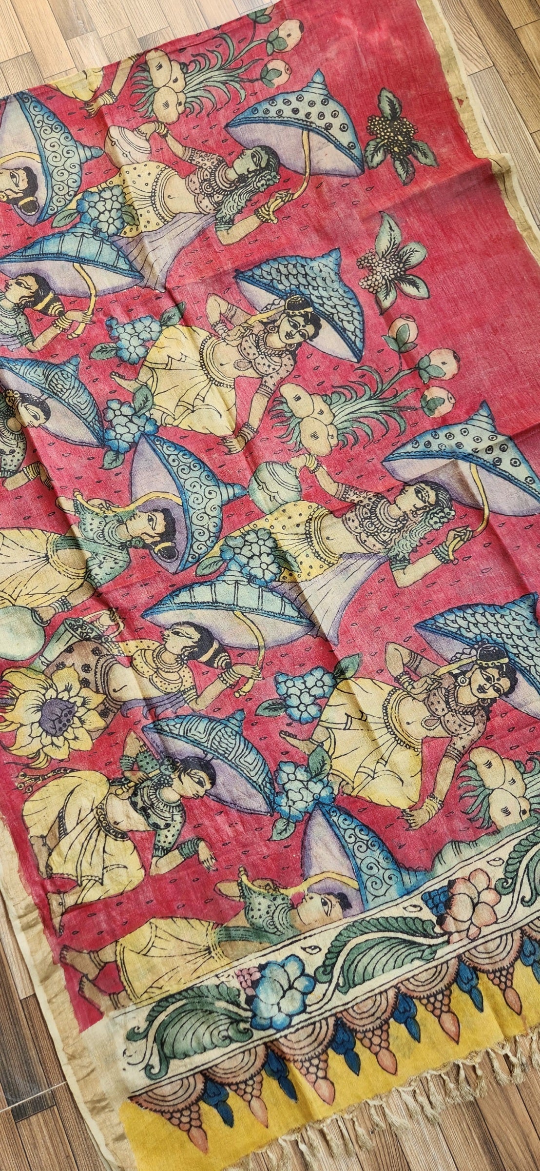 kalamkari dupatta pen kalamkari