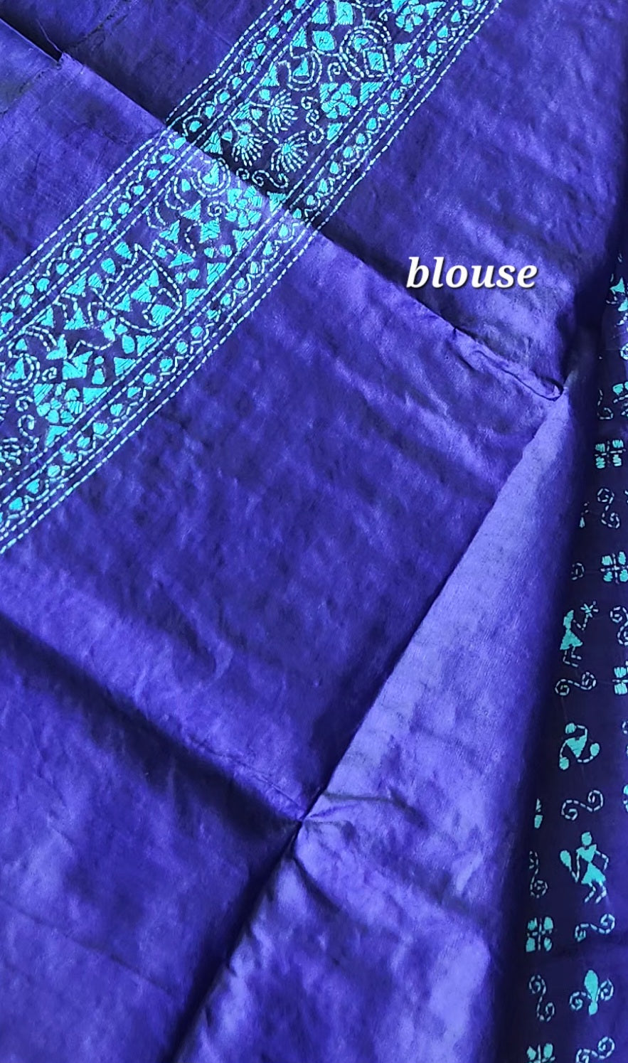 kantha saree designer saree anniversary gift sarees Indian handmade saree silk saree Warli saree