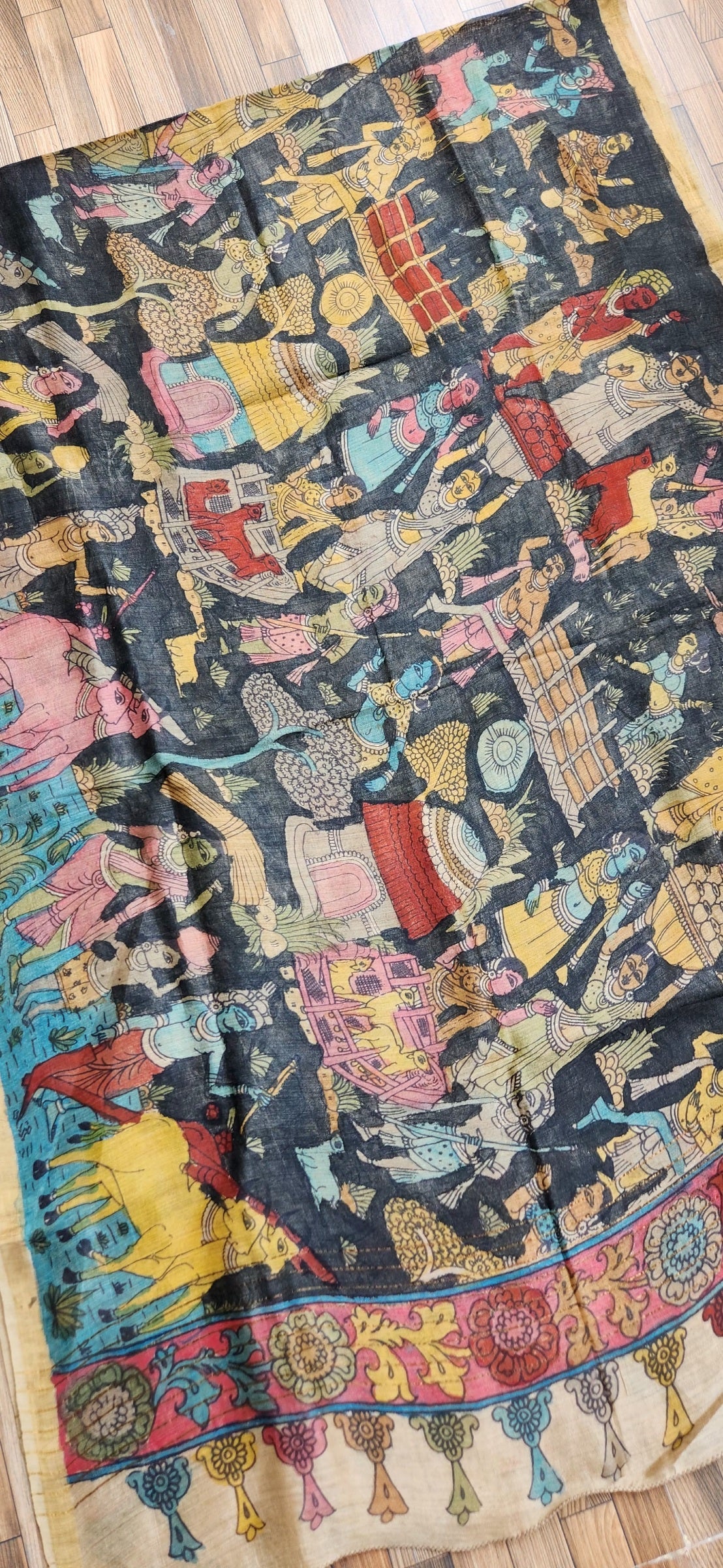 kalamkari dupatta pen kalamkari