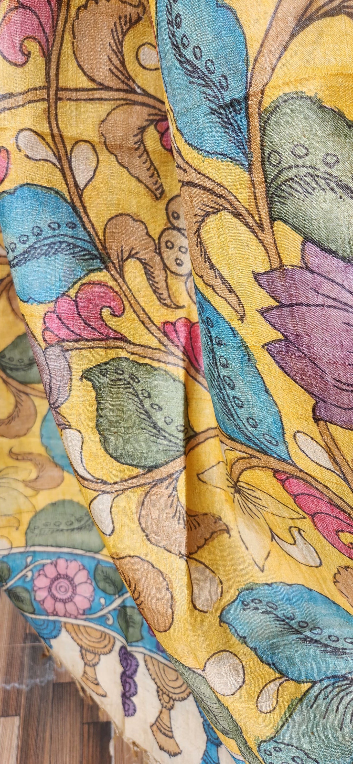 kalamkari dupatta pen kalamkari