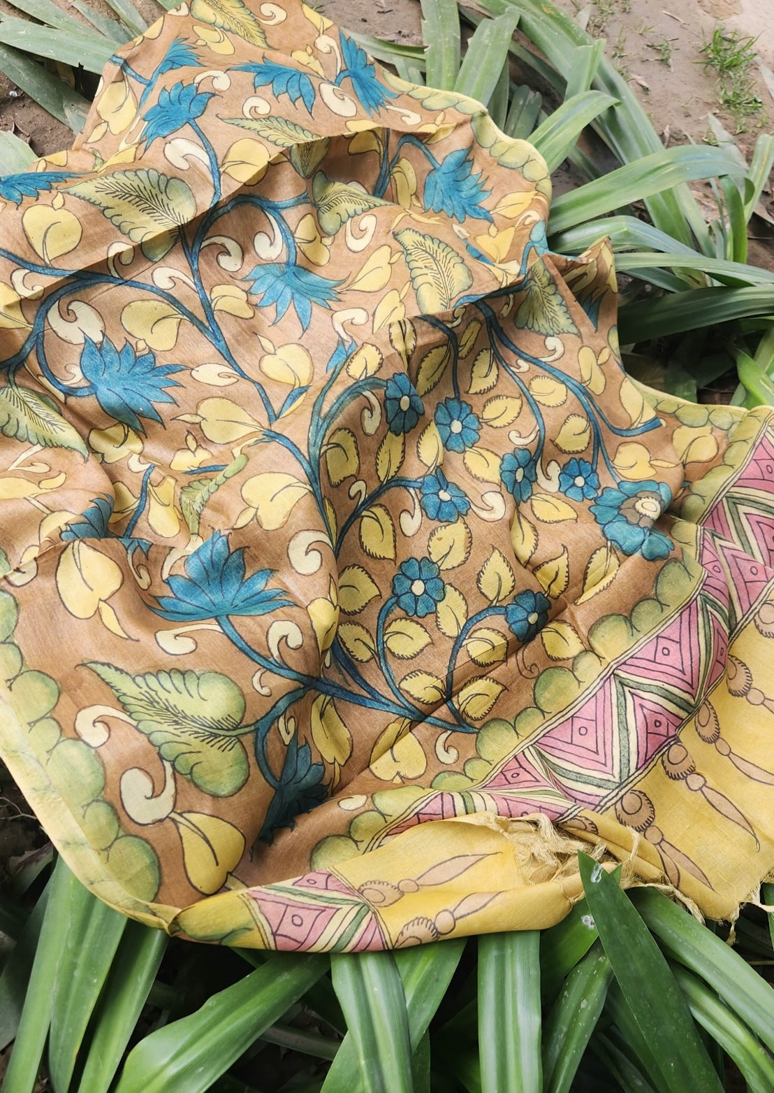 pen kalamkari dupatta