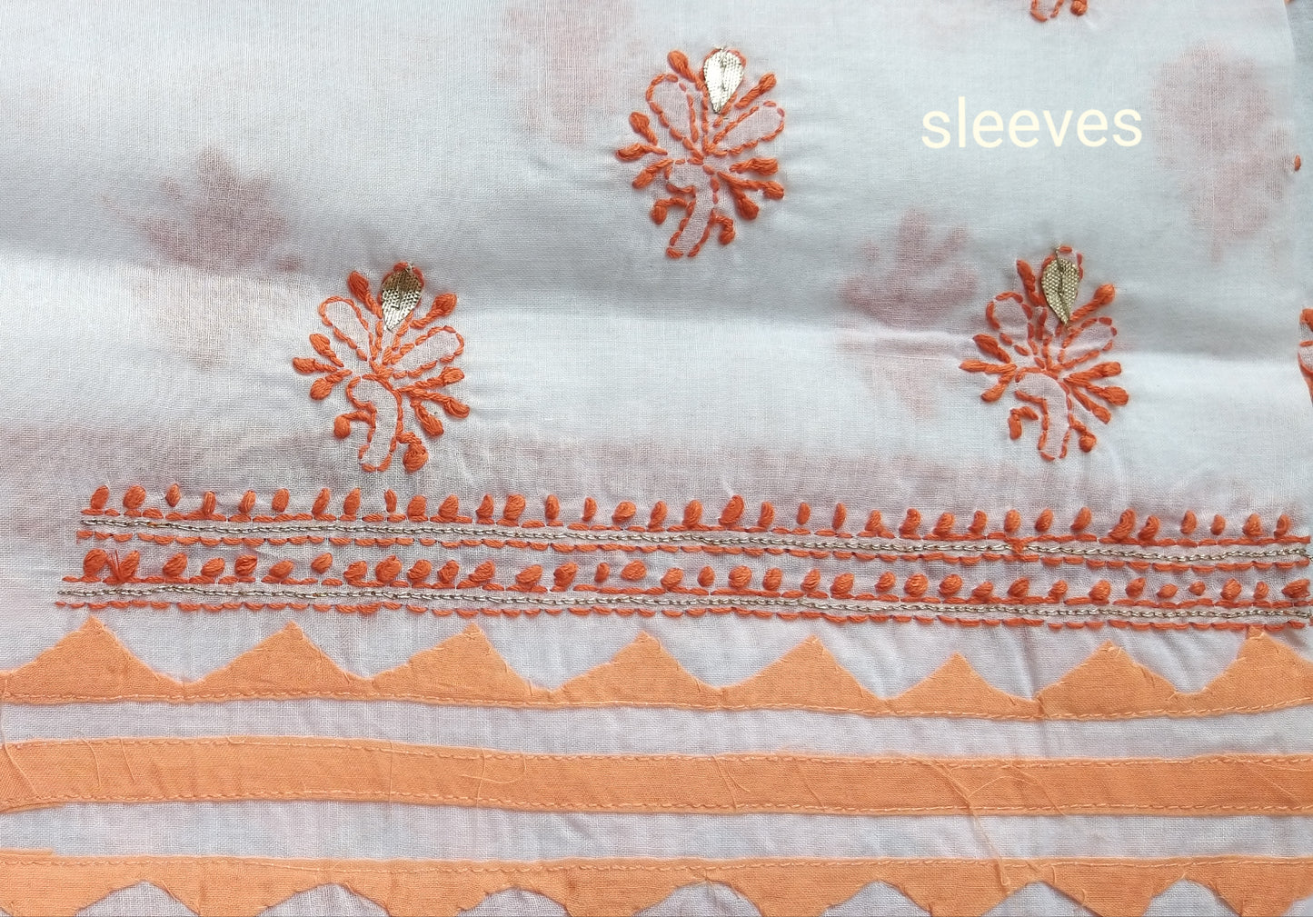 CHIKANKARI HAND EMBROIDERY KURTI PIECE