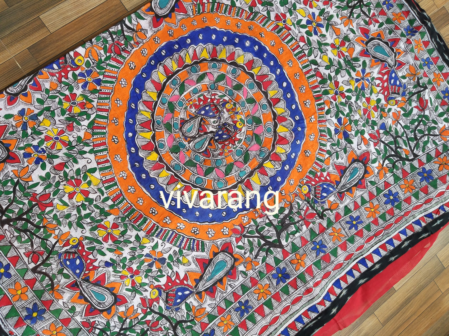FUSION MADHUBANI SAREE