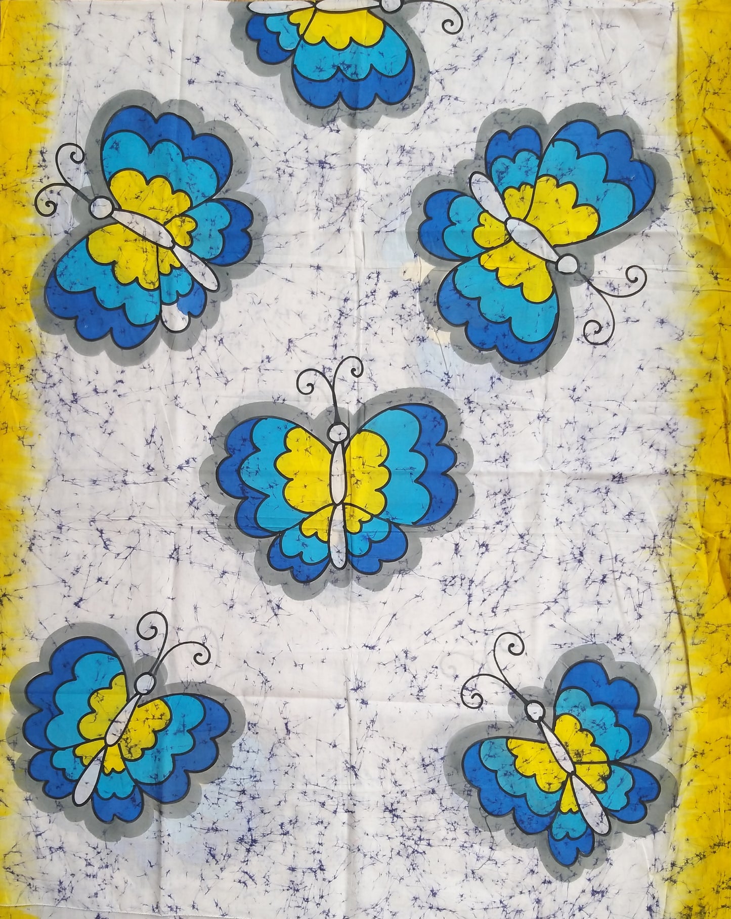 batik cotton dupatta butterfly batik white dupatta