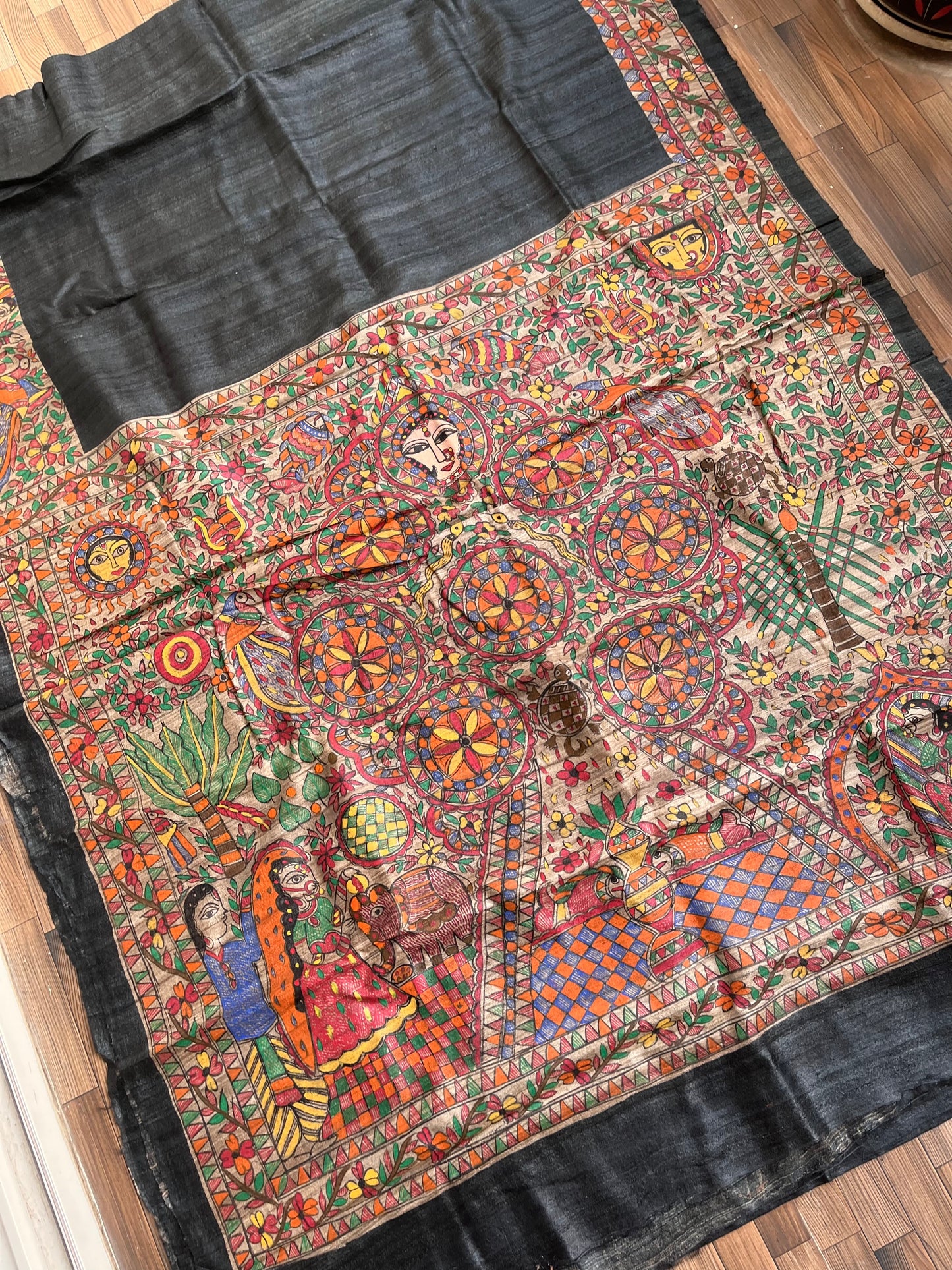 madhubani saree kohbar saree black saree
