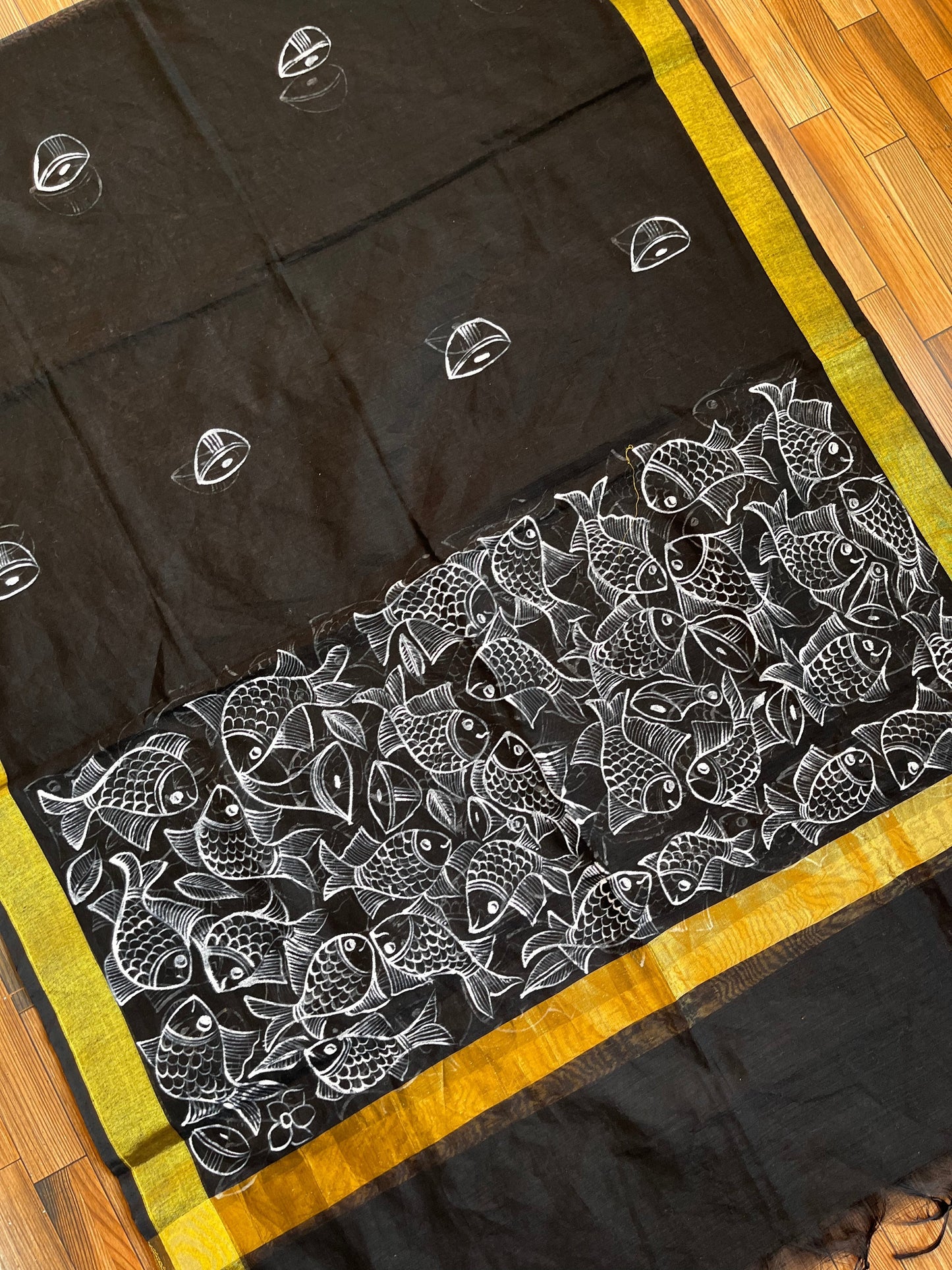 black chanderi dupatta