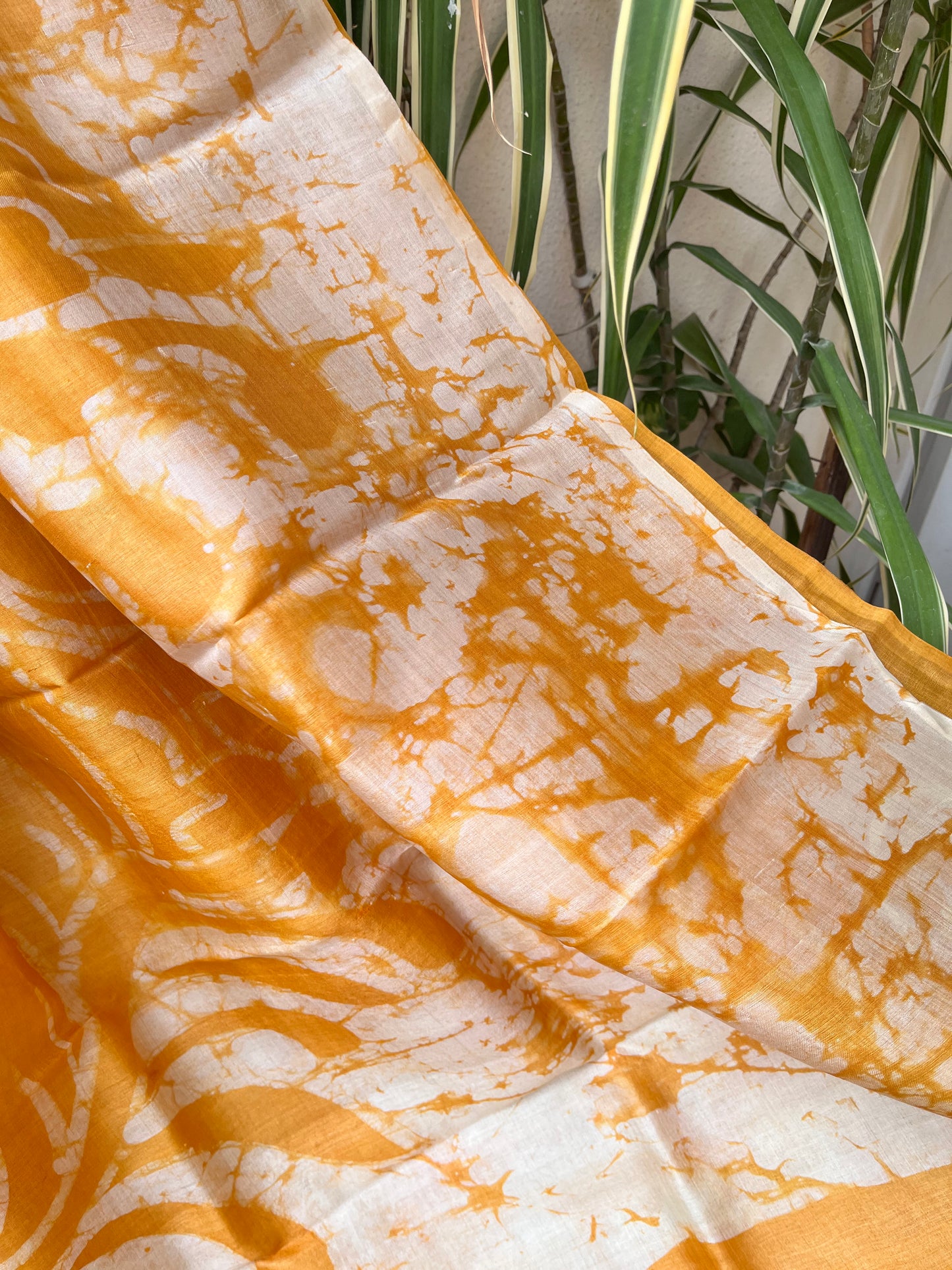 yellow dupatta batik dupatta silk haldi look