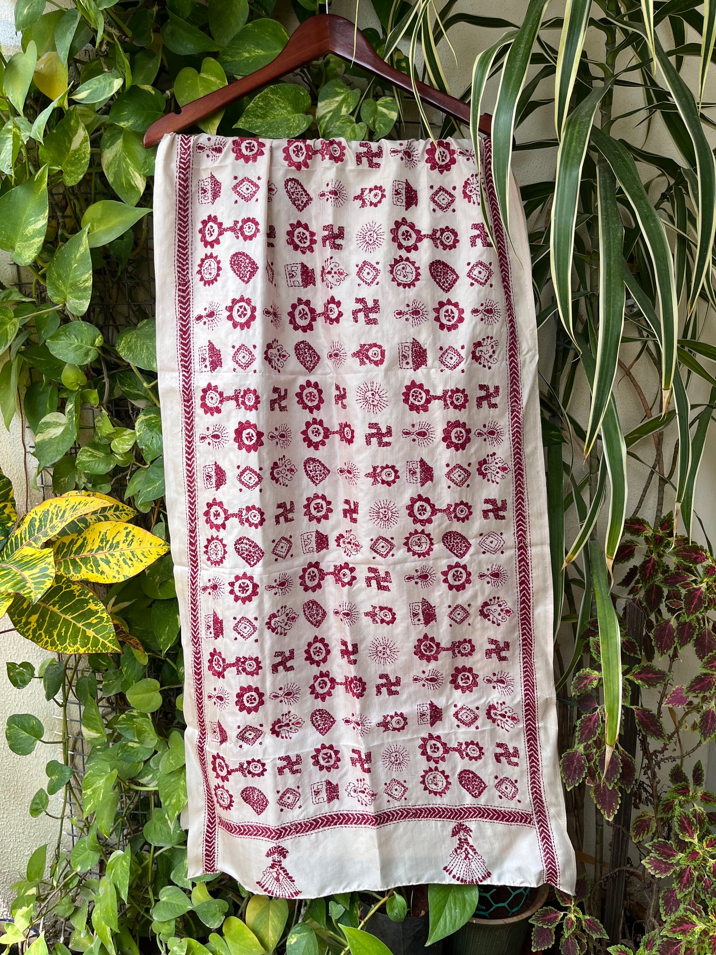 HAND EMBROIDERY STOLE WARLI warlistole stoles stole silkstole gifts indian