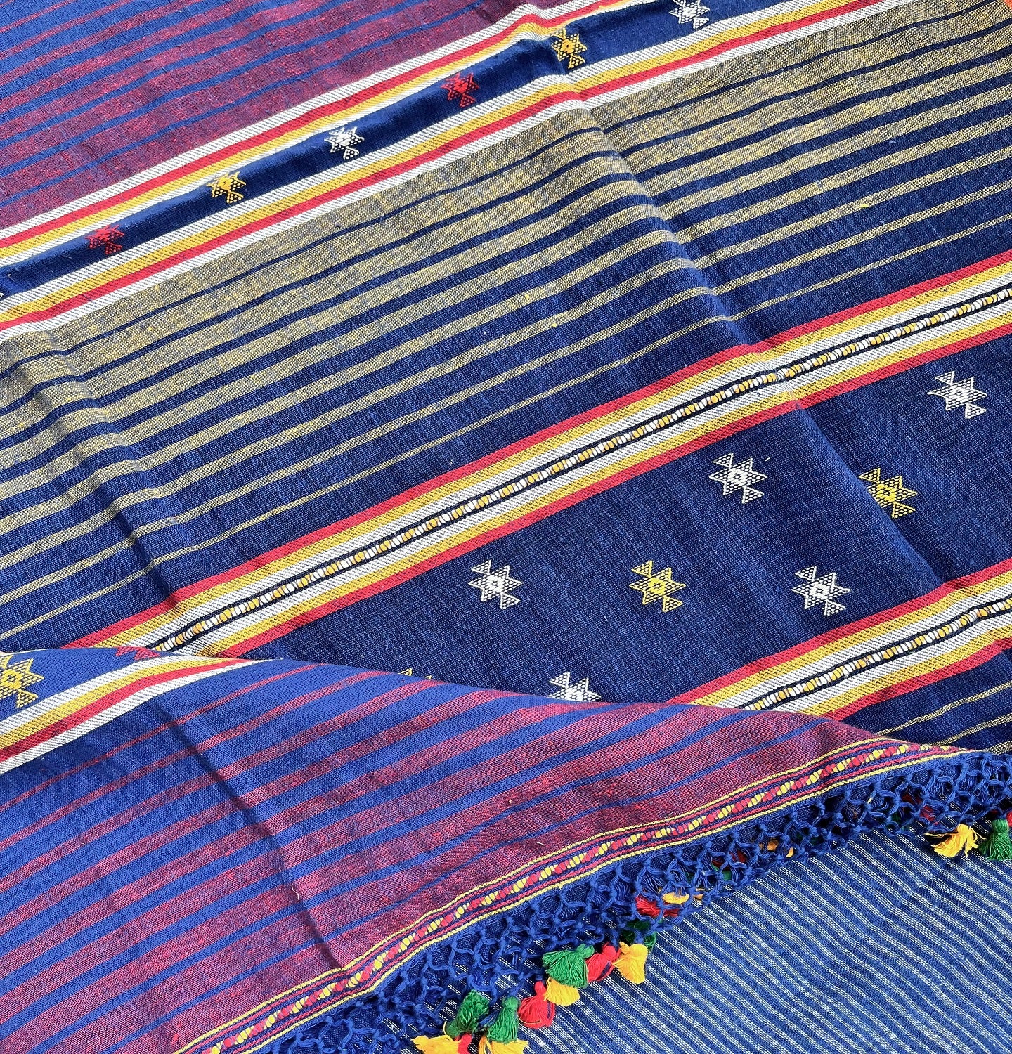 bhujodi blue saree oifficewear