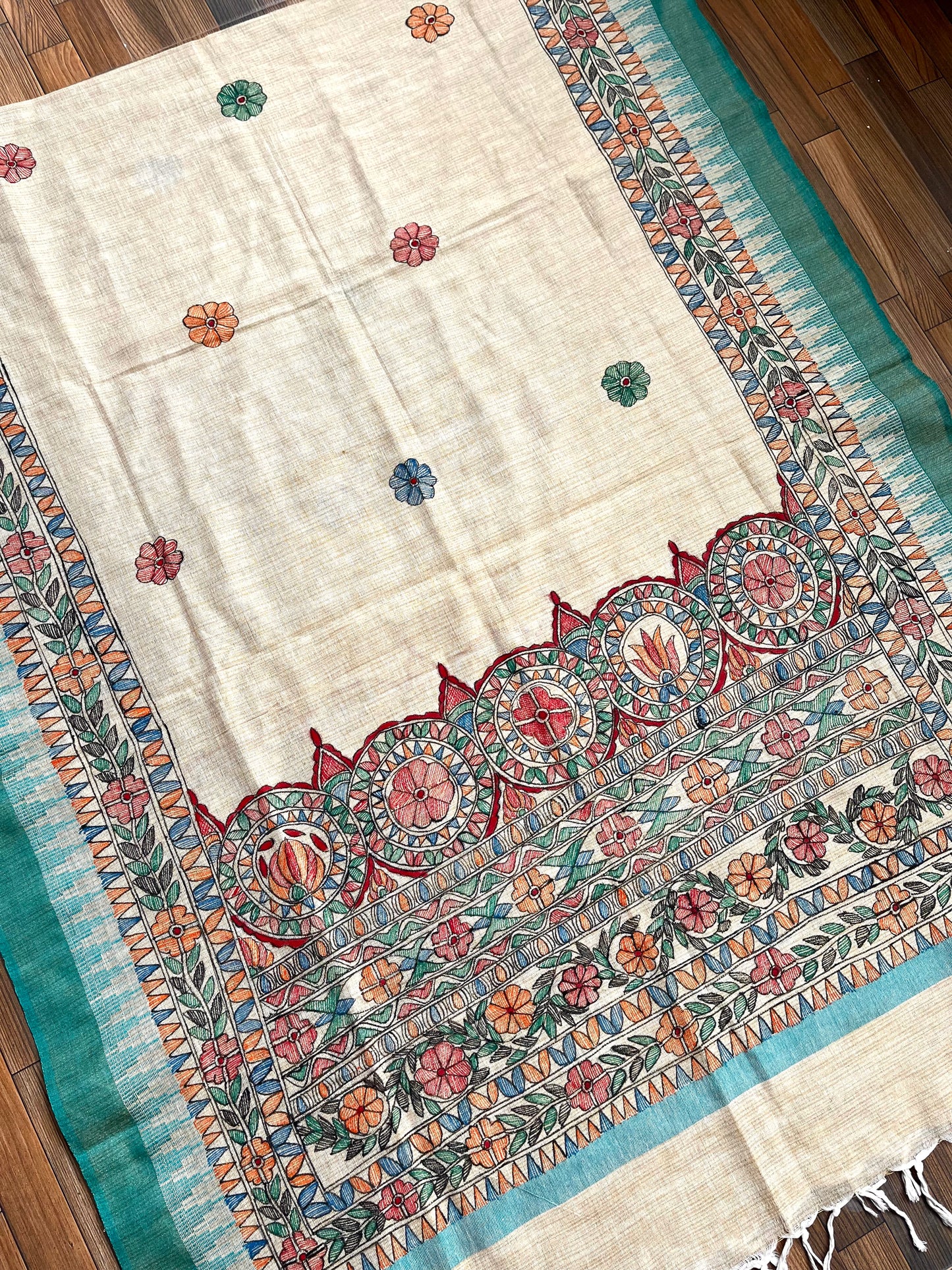 madhubani dupatta blue