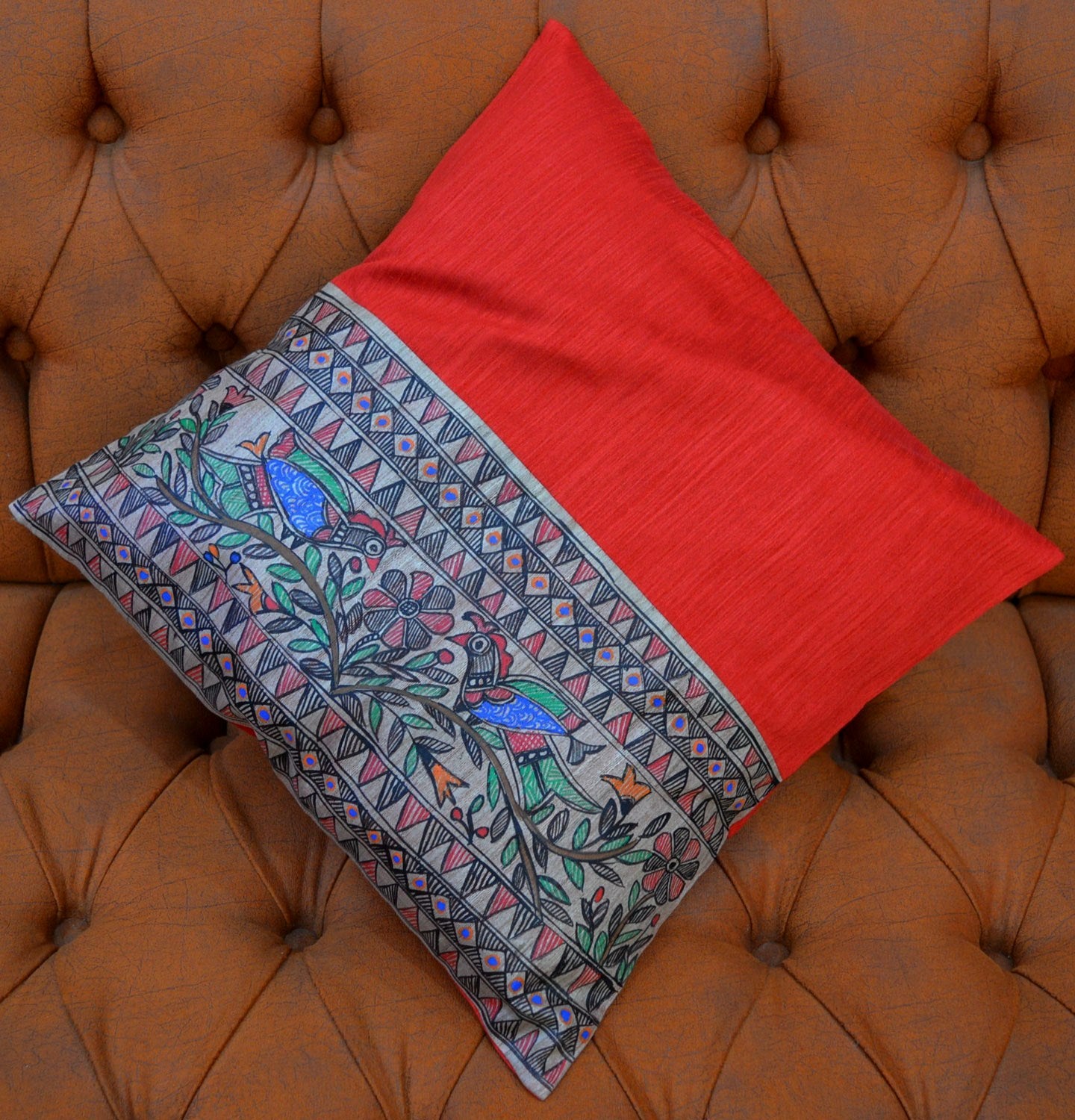 HANDPAINTED CUSHION COVER