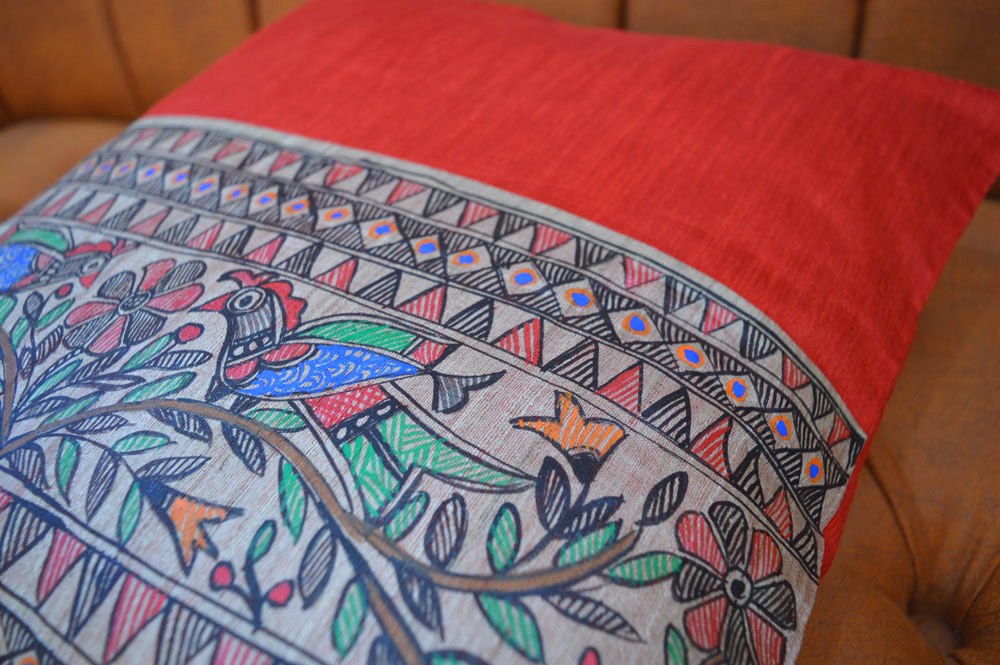 HANDPAINTED CUSHION COVER