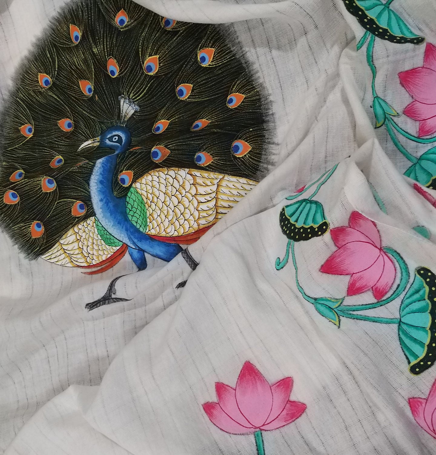 PICHWAI HANDPAINTED DUPATTA
